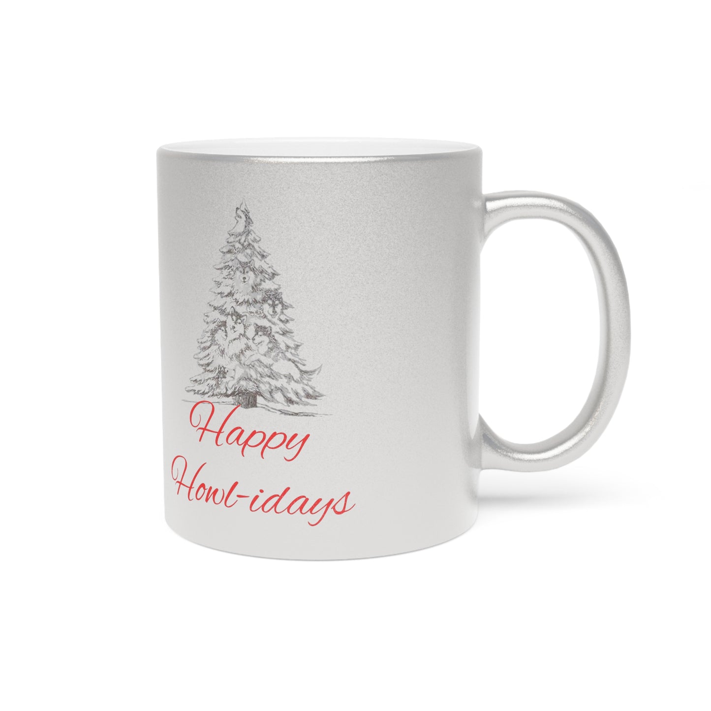 Happy Howl-idays Metallic Coffee Mug