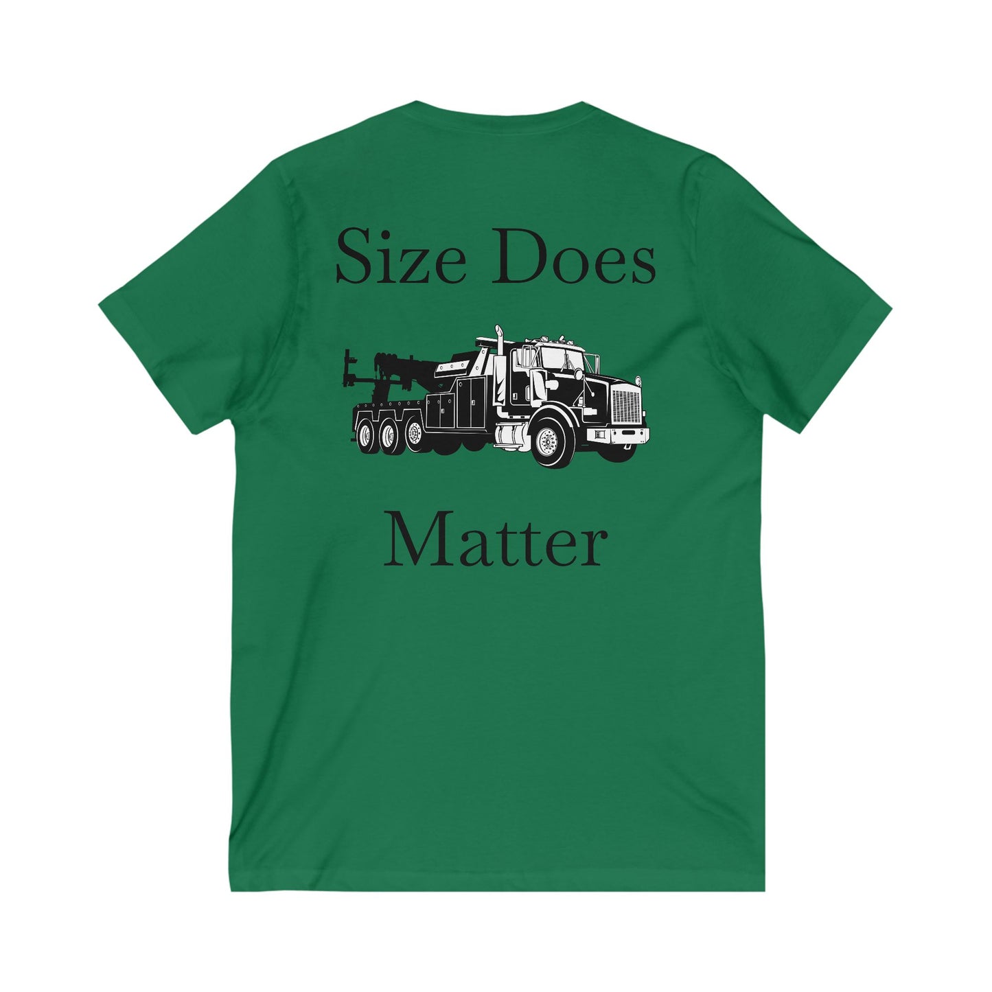 Size Does Matter Unisex Short Sleeve V-Neck Tee