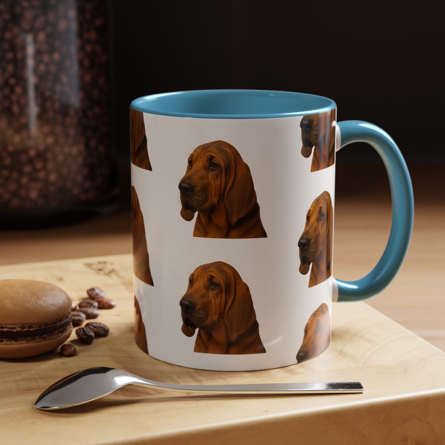 Bloodhound Head 2-Tone Coffee Mug