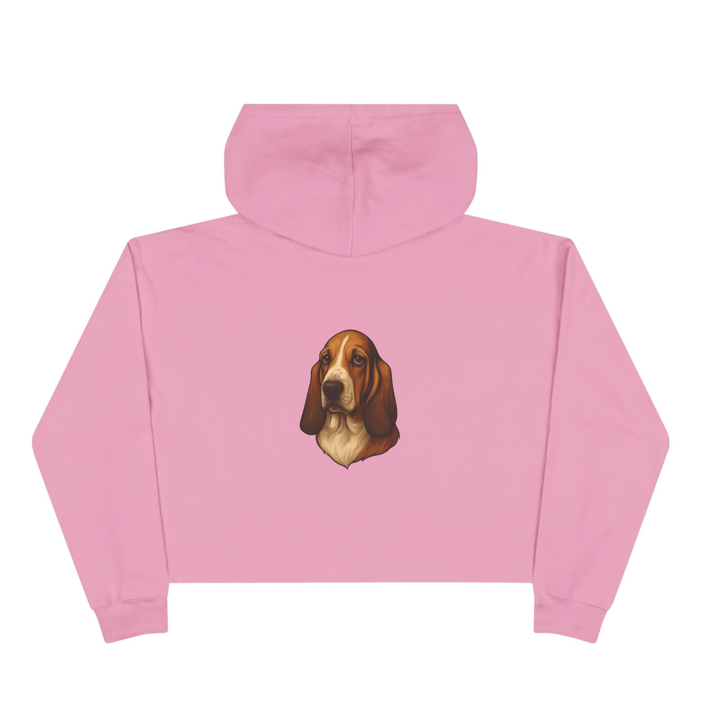 Basset Hound Head Women's Crop Hoodie