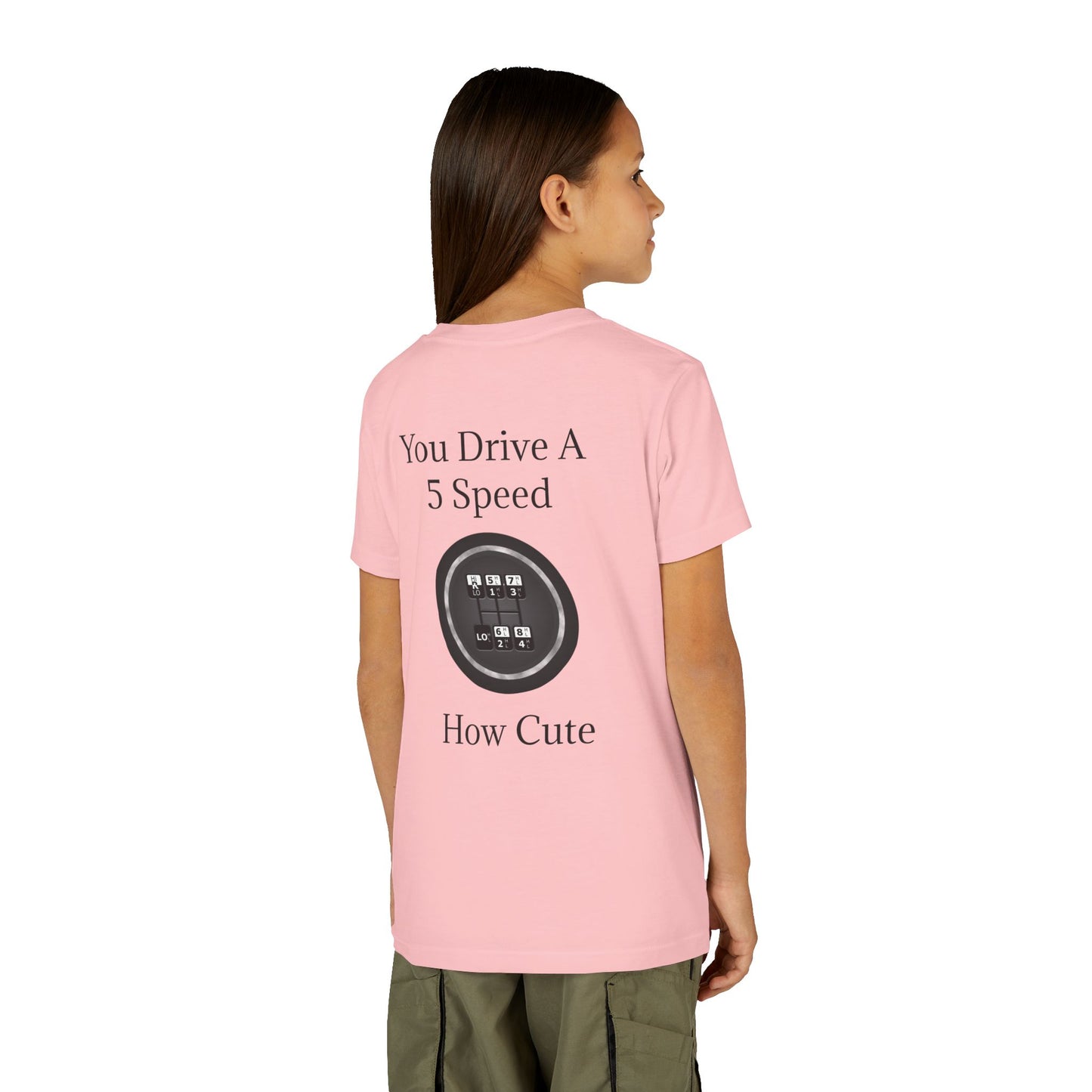 5 Speed How Cute Youth Unisex Short Sleeve Crewneck Tee