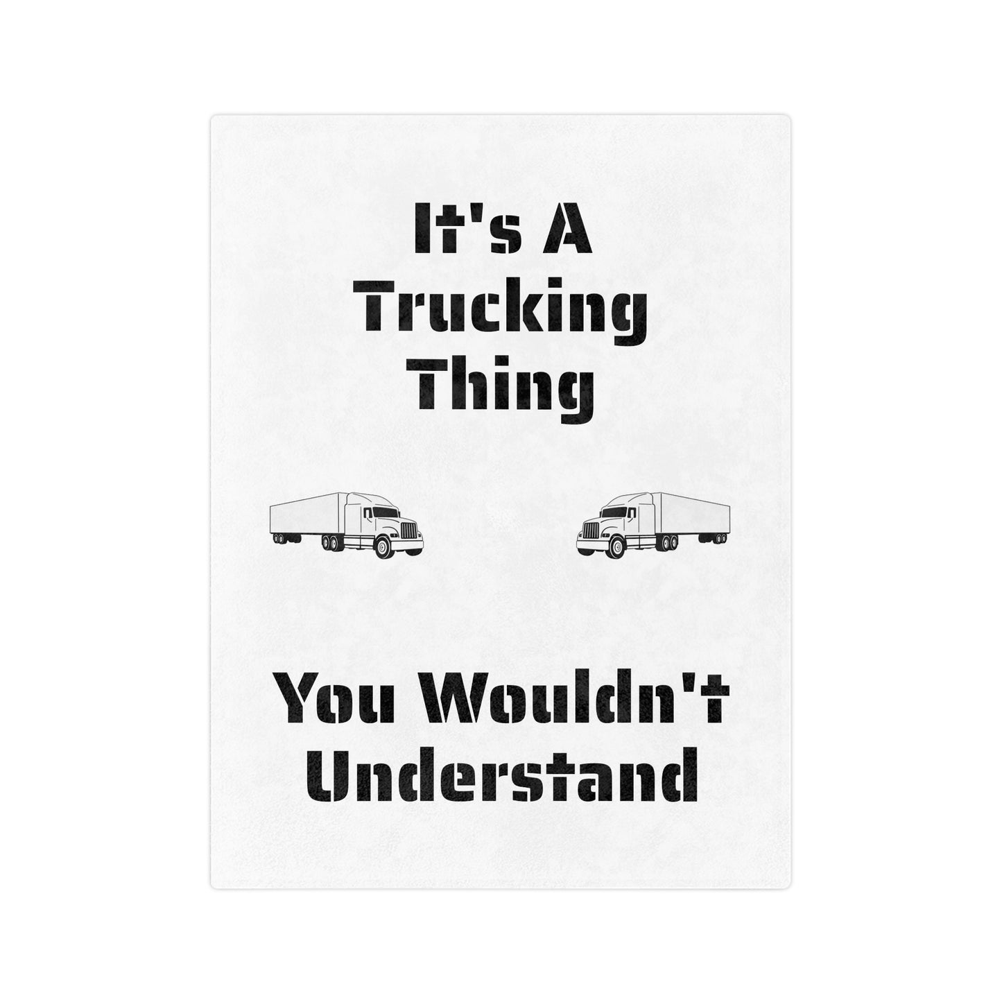 Trucking Thing Velveteen Microfiber Blanket