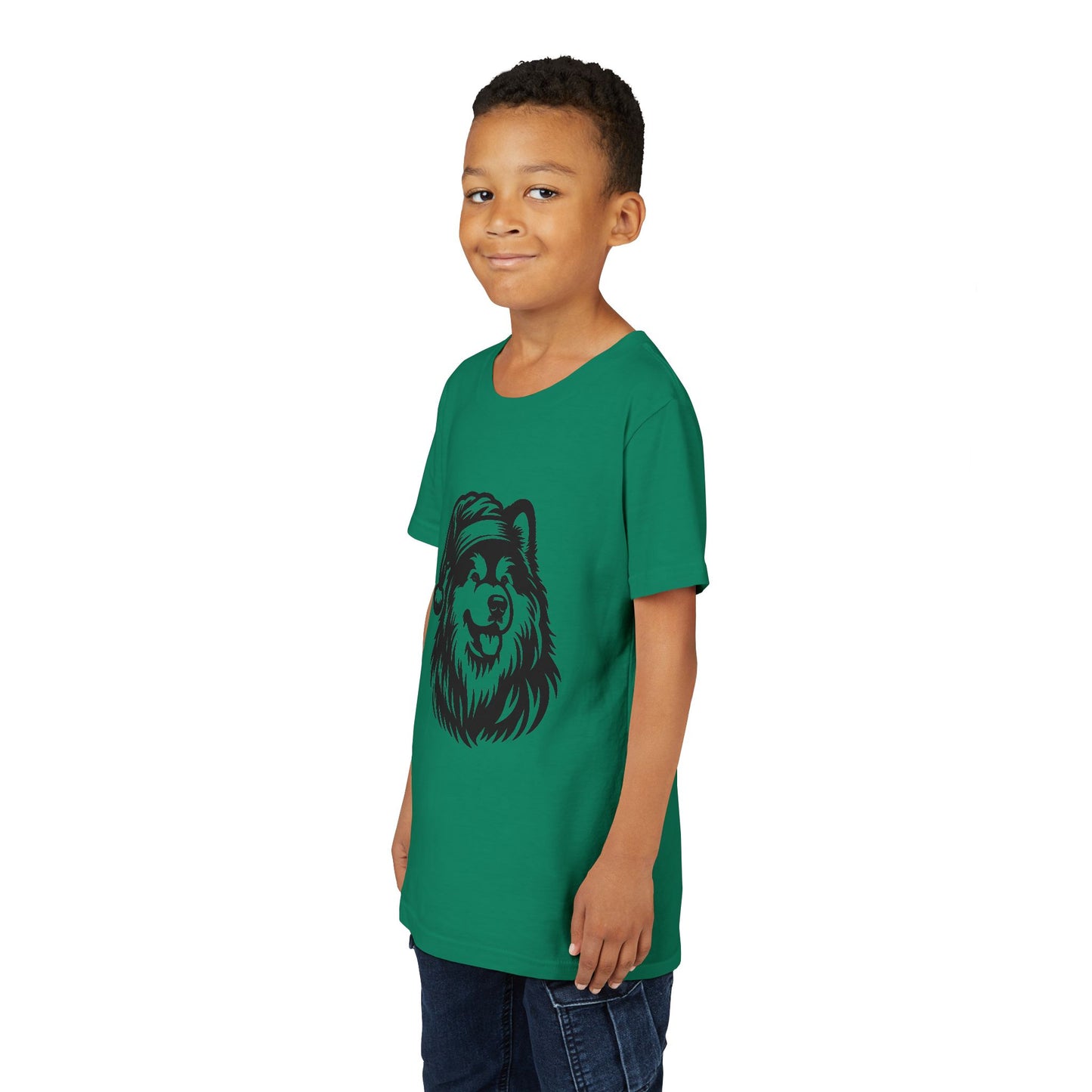 Santa Paws Malamute Youth Unisex Short Sleeve Crewneck Tee