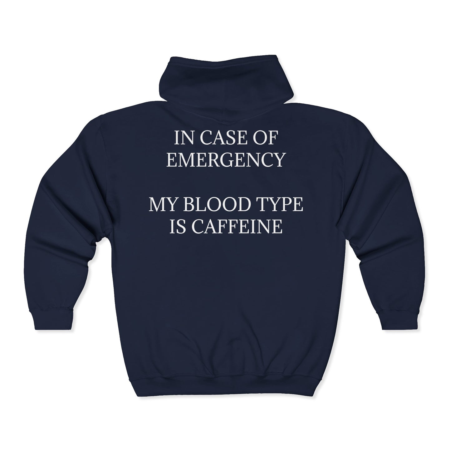 Blood Type Unisex Full Zip Hoodie