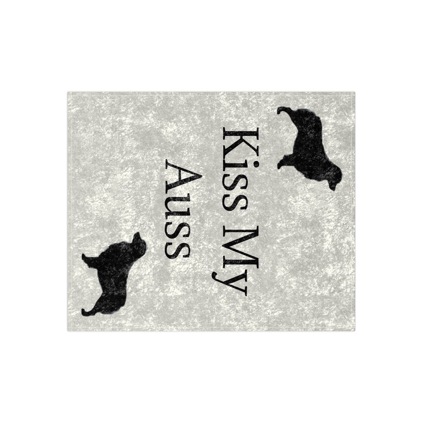 Kiss My Auss Crushed Velvet Blanket
