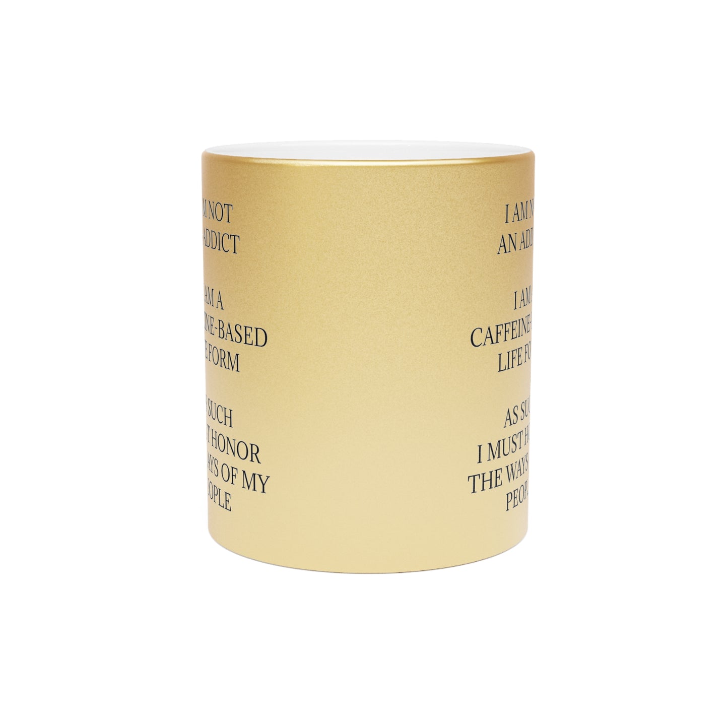 Not An Addict Metallic Coffee Mug