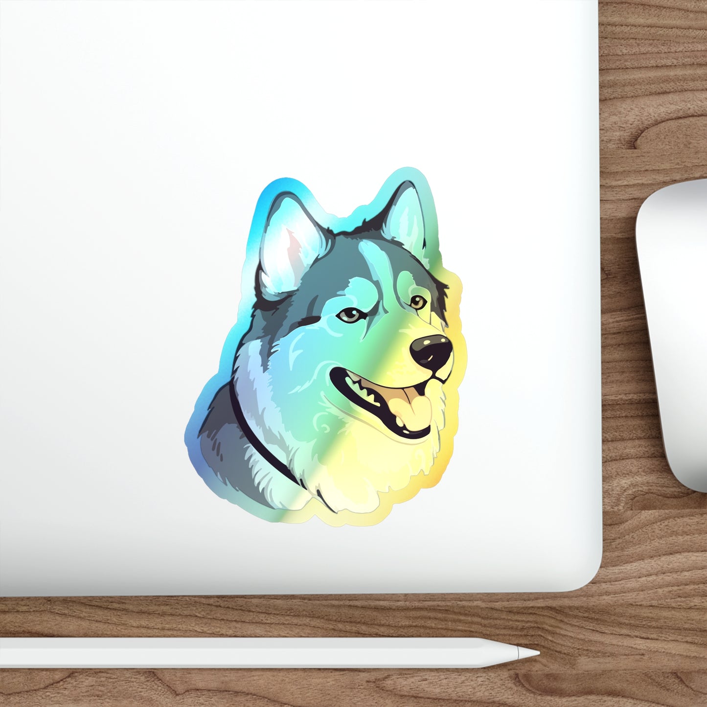 Malamute Head Holographic Sticker