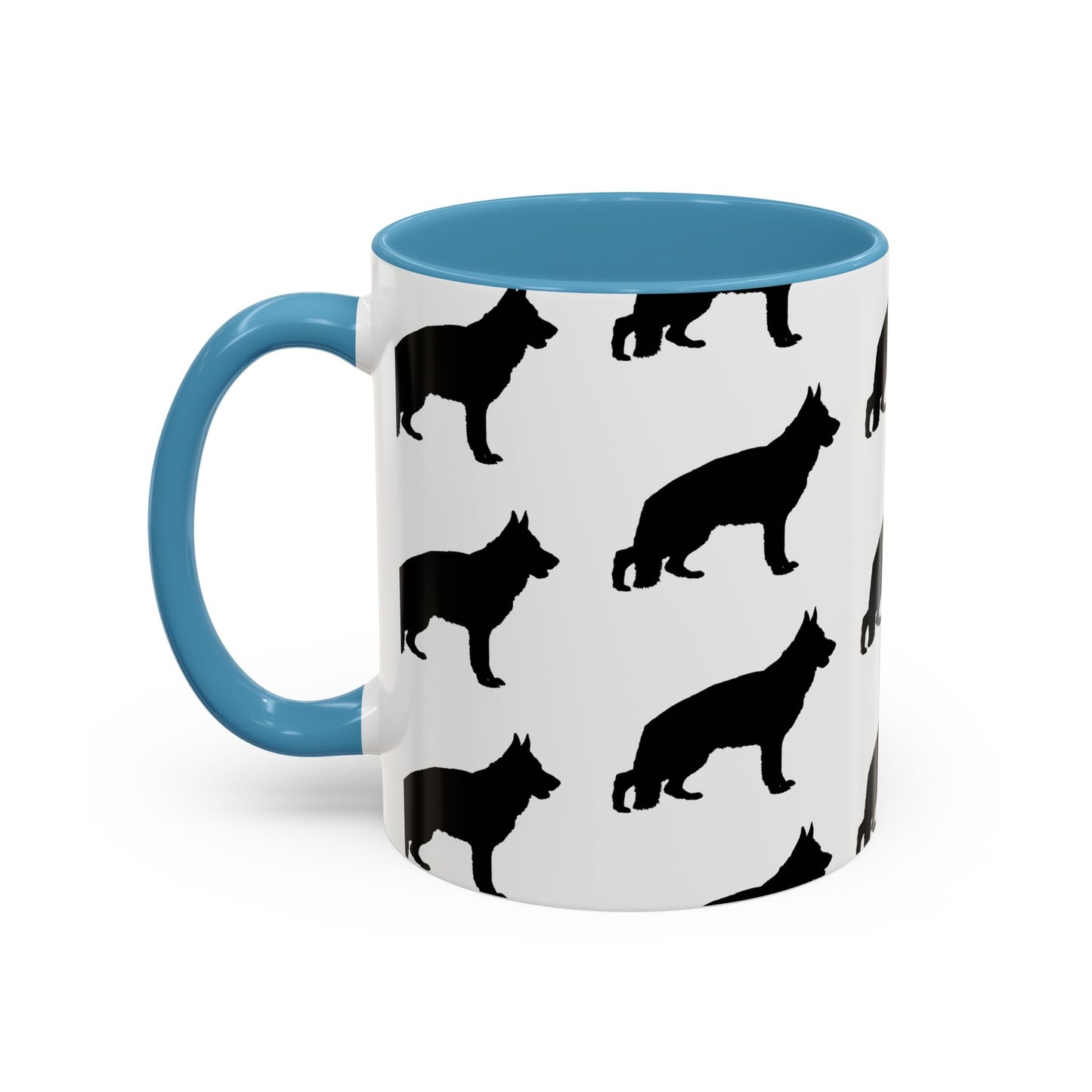 German Shepherd Silhouette 2-Tone Coffee Mug