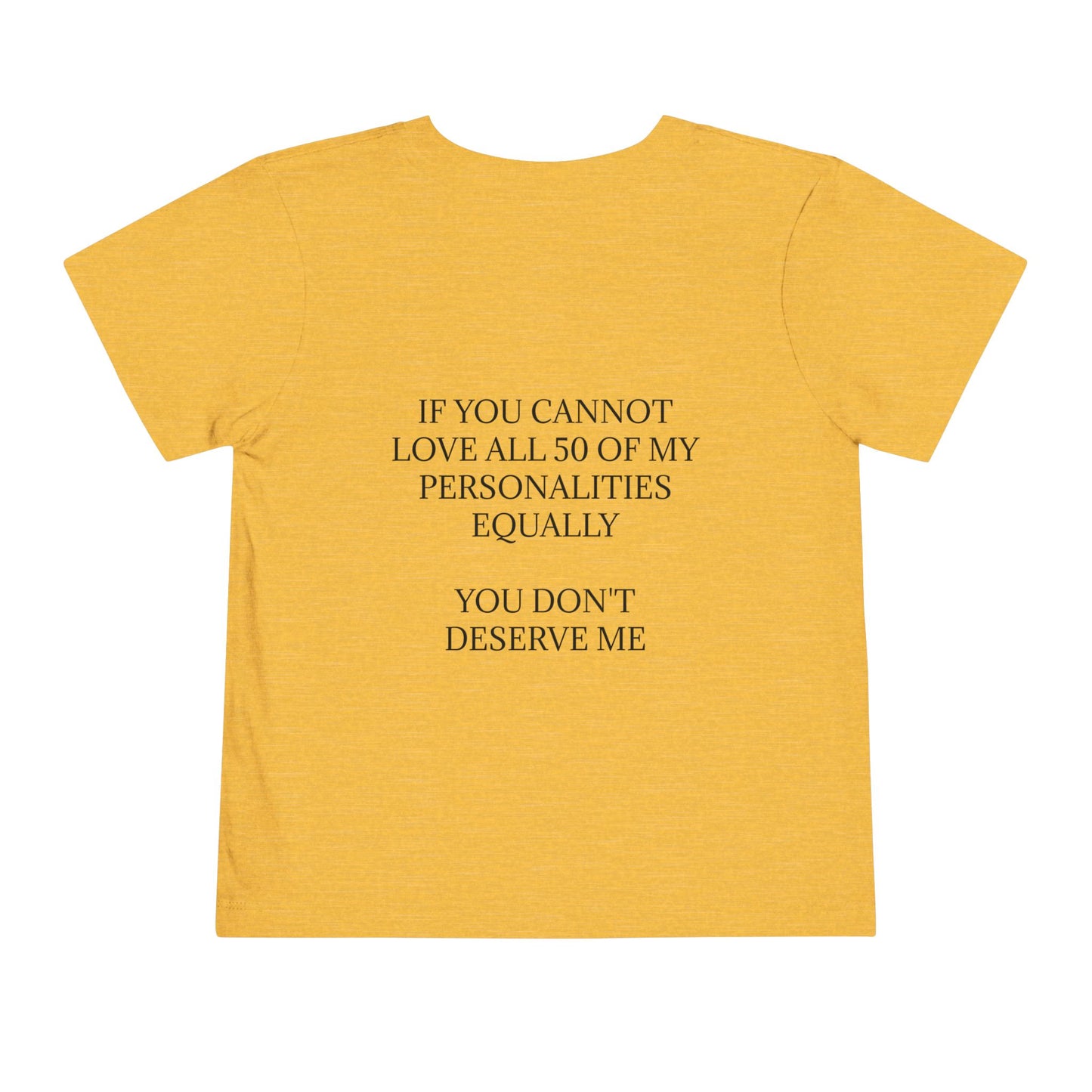 50 Personalities Toddler Unisex Short Sleeve Crewneck Tee