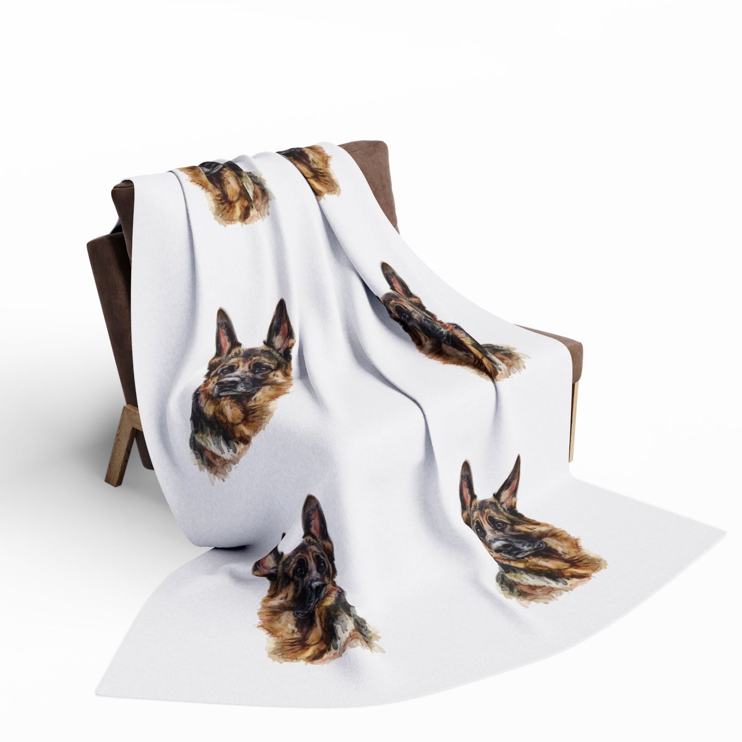 German Shepherd Head Arctic Fleece Blanket