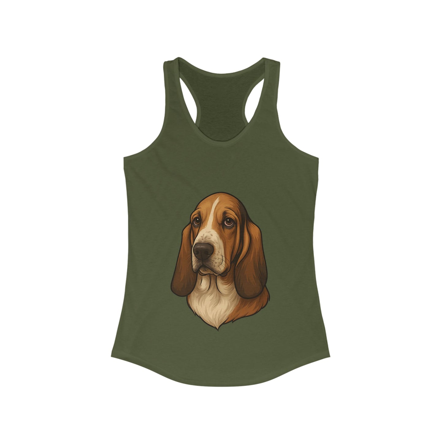 Basset Hound Head Women's Racerback Tank