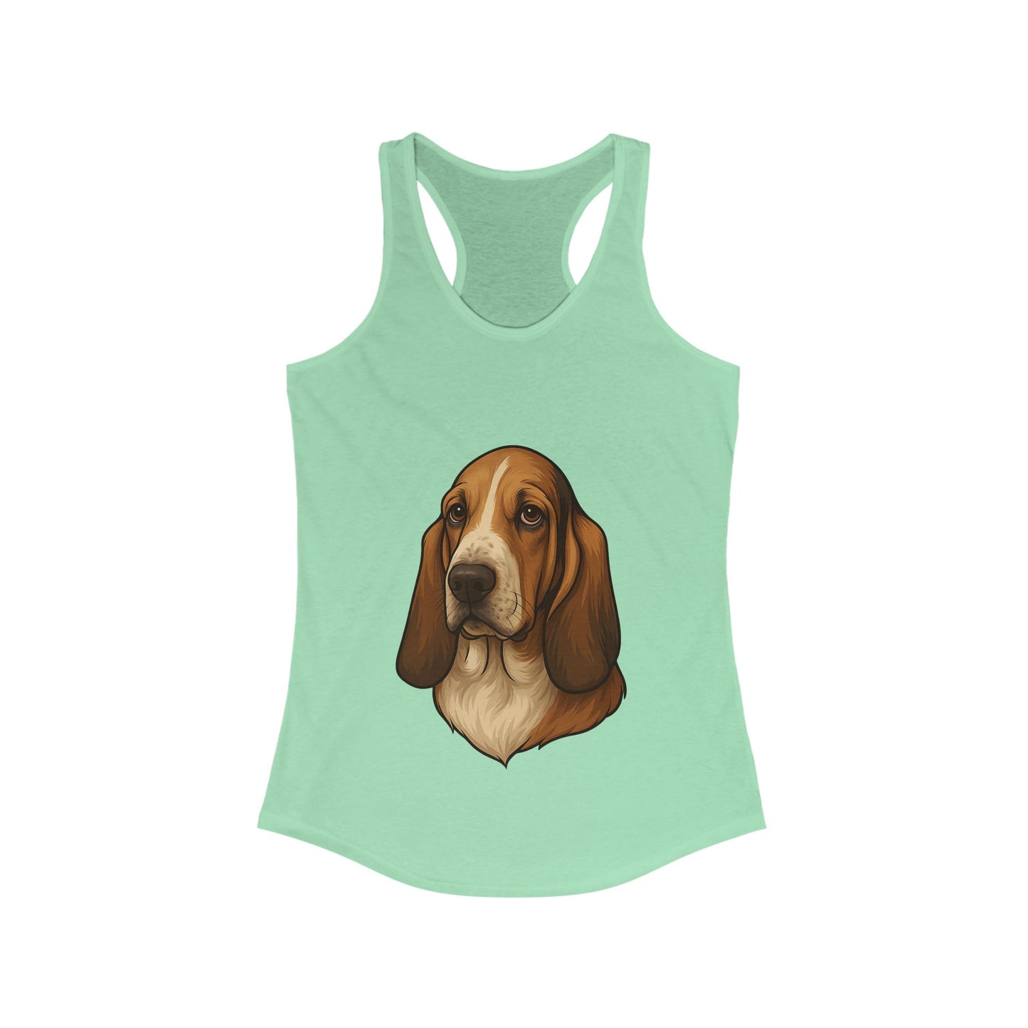 Basset Hound Head Women's Racerback Tank