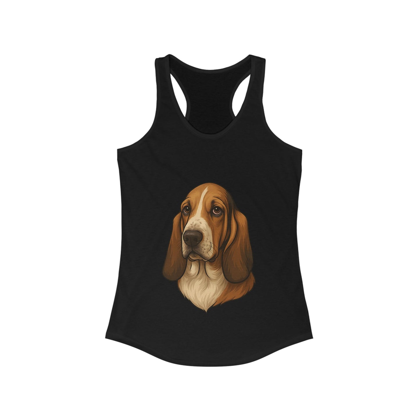 Basset Hound Head Women's Racerback Tank