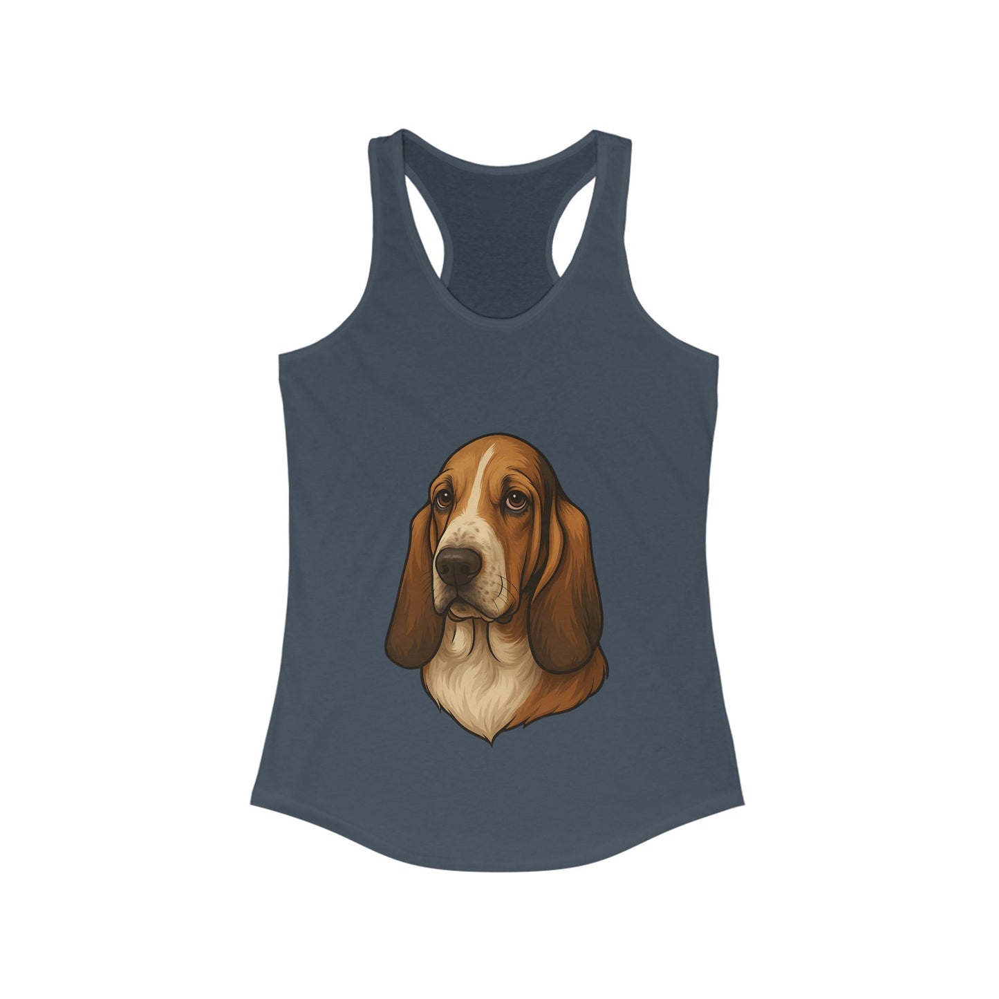 Basset Hound Head Women's Racerback Tank