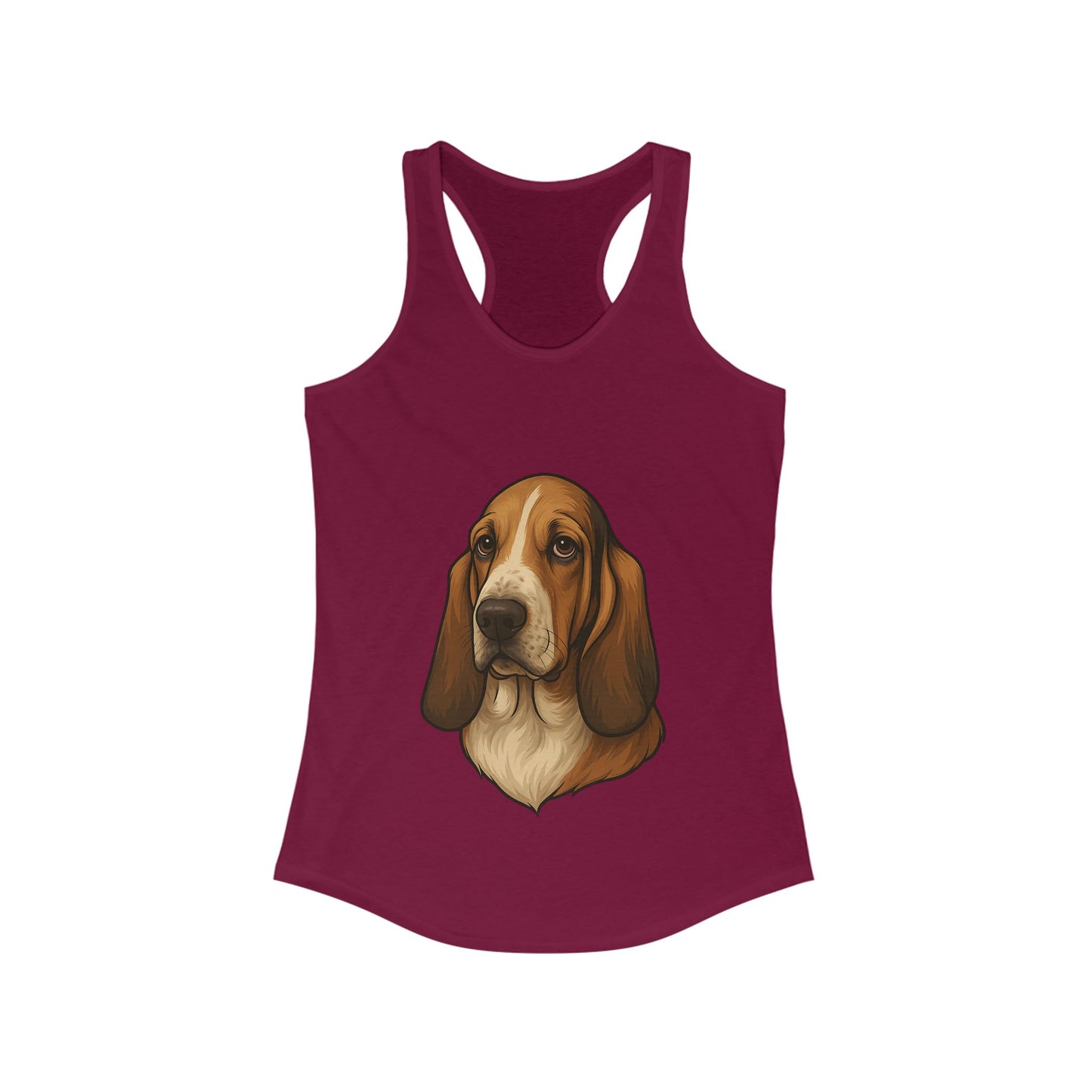 Basset Hound Head Women's Racerback Tank