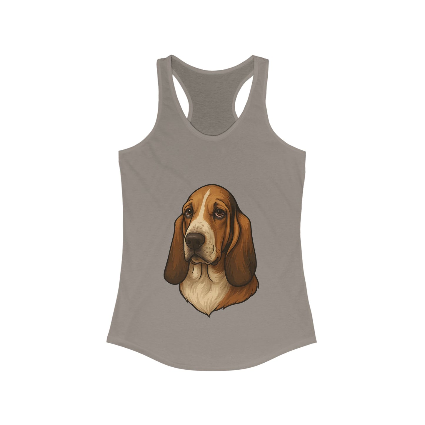 Basset Hound Head Women's Racerback Tank