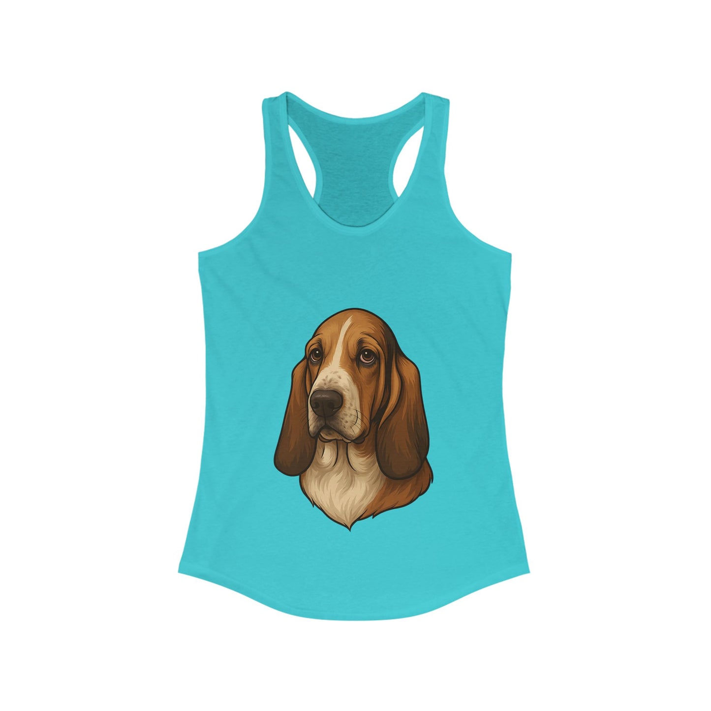 Basset Hound Head Women's Racerback Tank