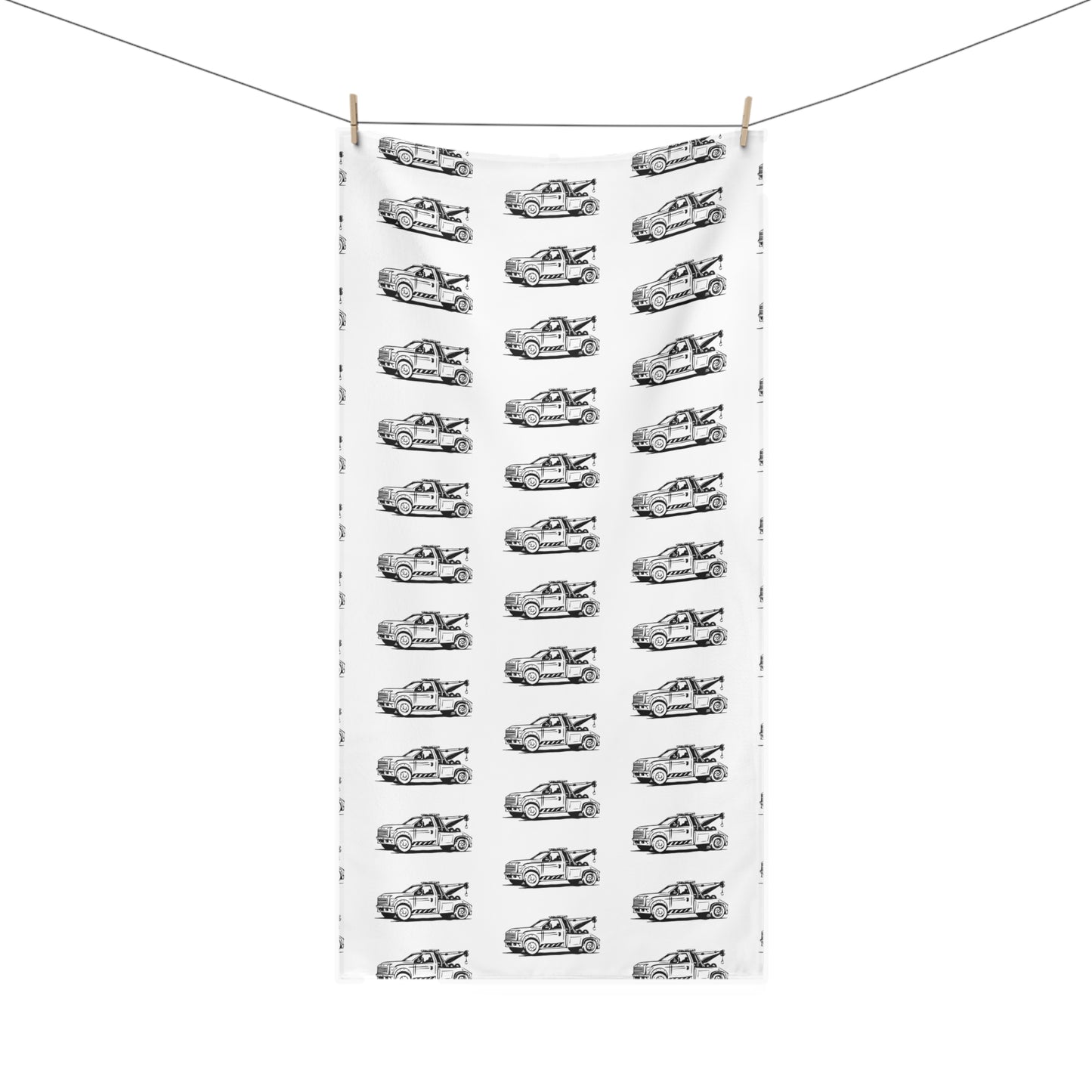 Wheel Lift Tow Truck Mink-Cotton Beach Towel
