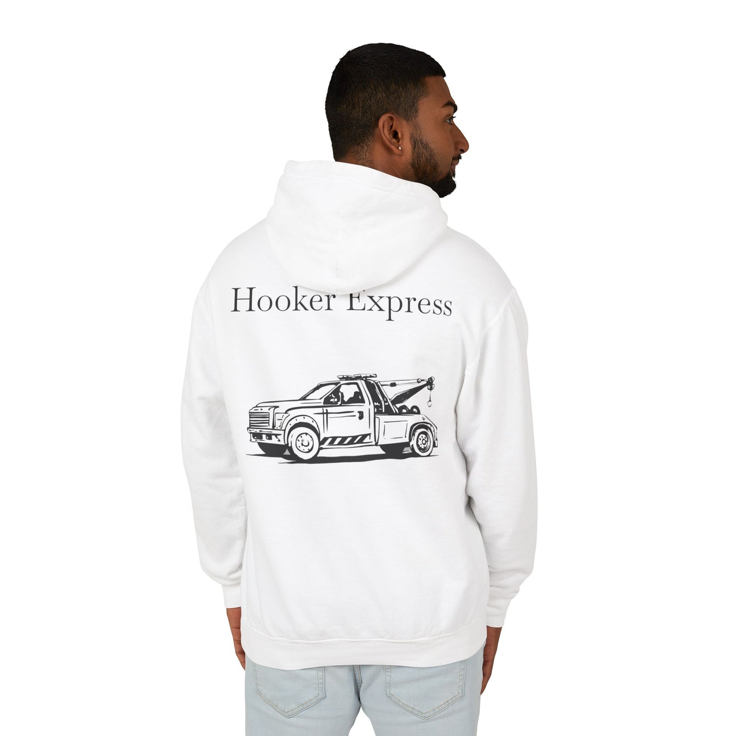H**ker Express Wheel Lift Tow Truck Unisex Lightweight Hoodie