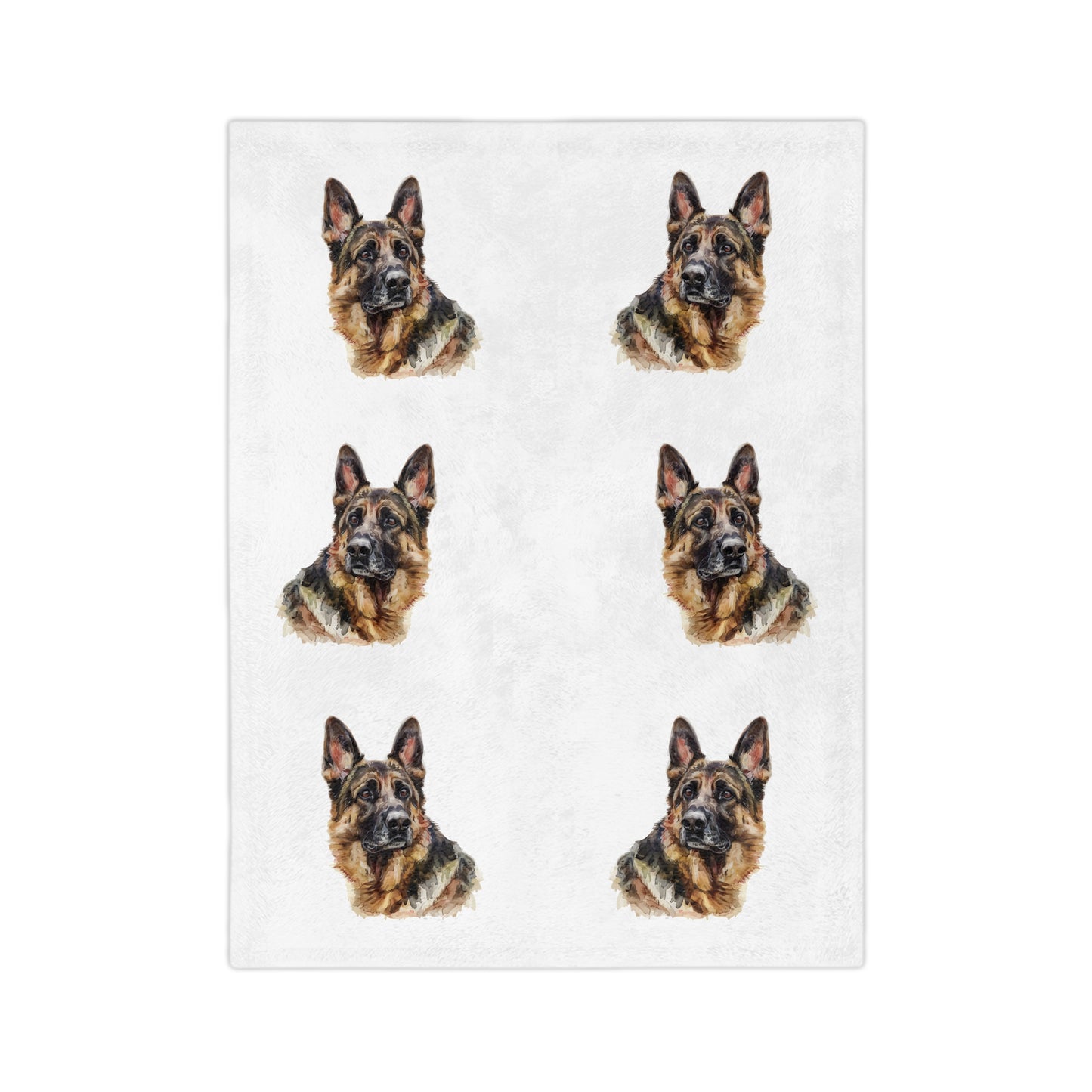 German Shepherd Head Velveteen Microfiber Blanket