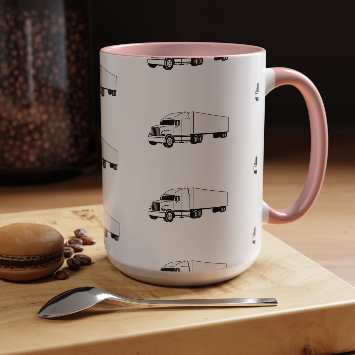 Semi Truck 2-Tone Coffee Mug