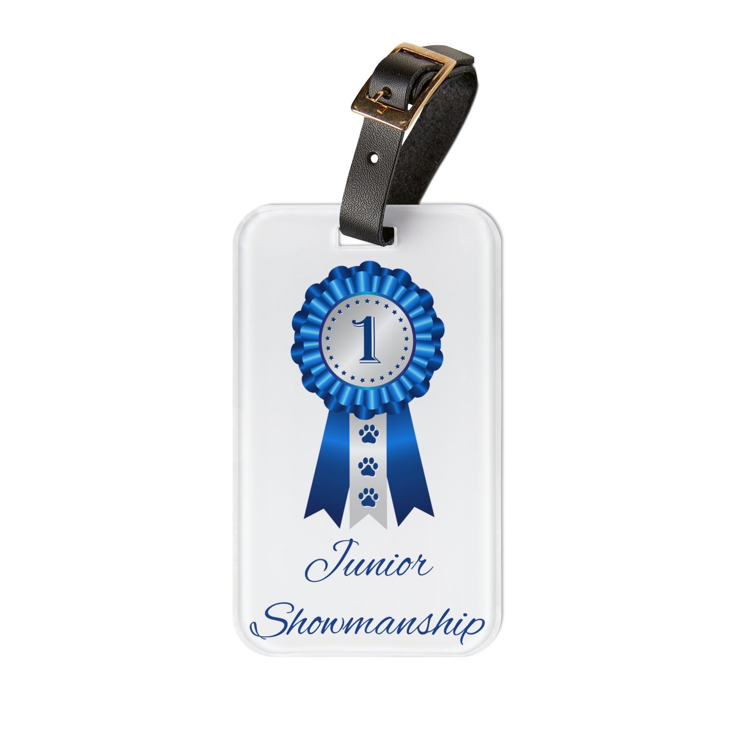 Junior Showmanship Leather Strap Luggage Tag