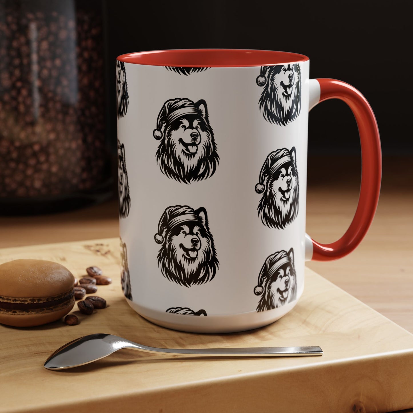 Santa Paws Malamute 2-Tone Coffee Mug