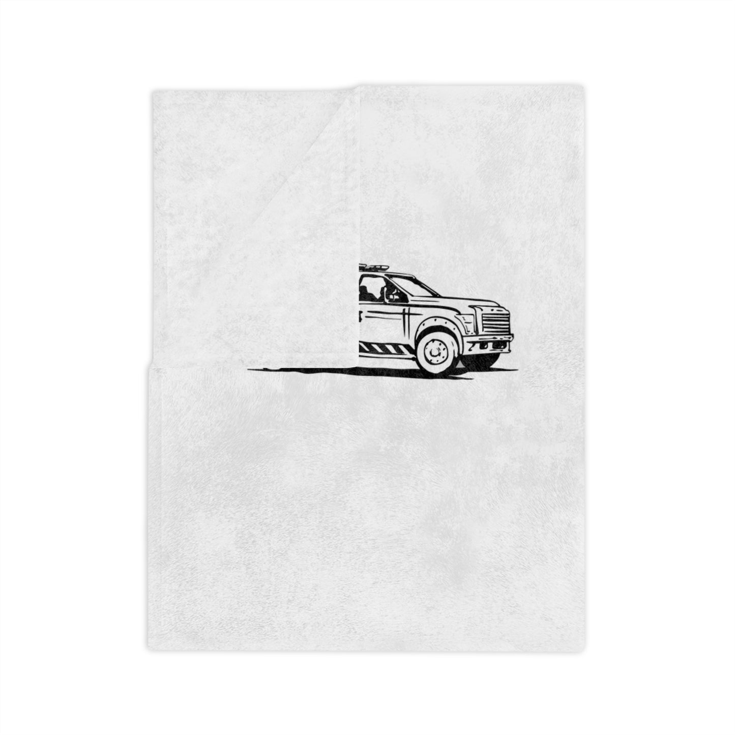 Wheel Lift Tow Truck Velveteen Microfiber Blanket