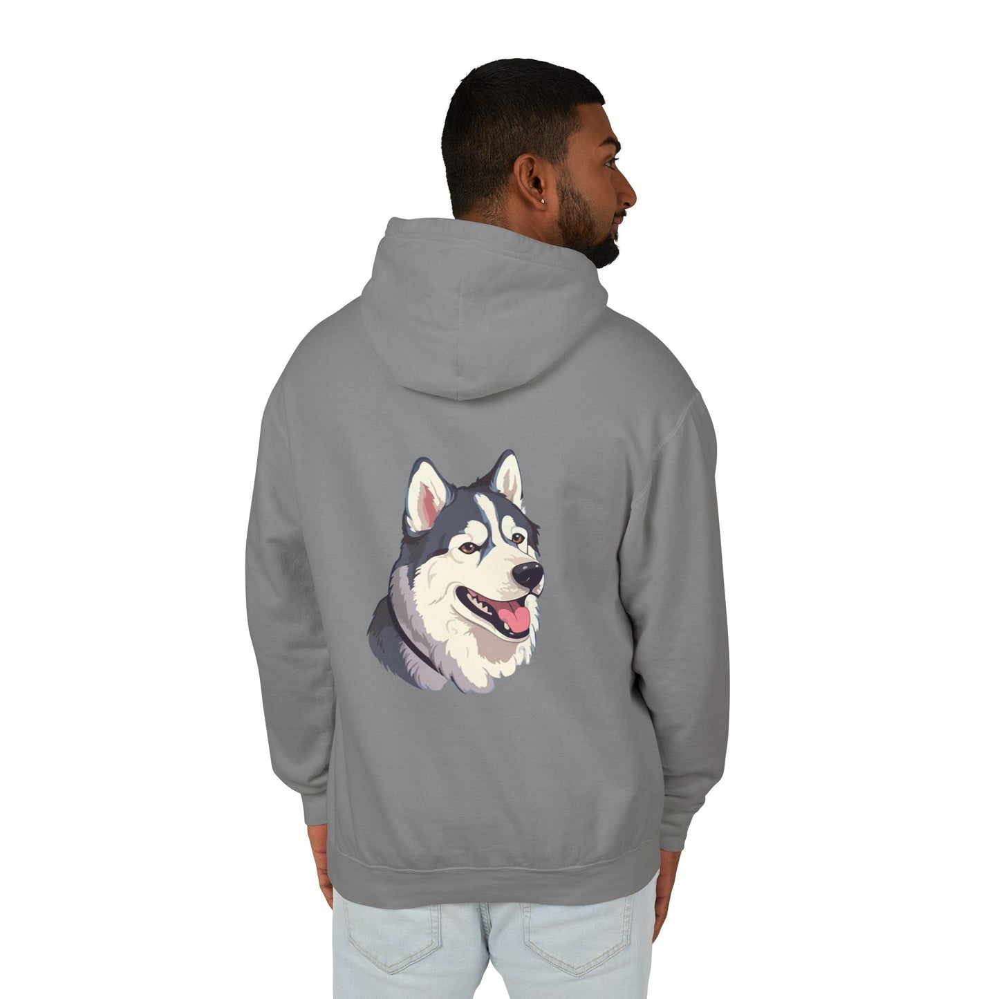 Malamute Head Unisex Lightweight Hoodie