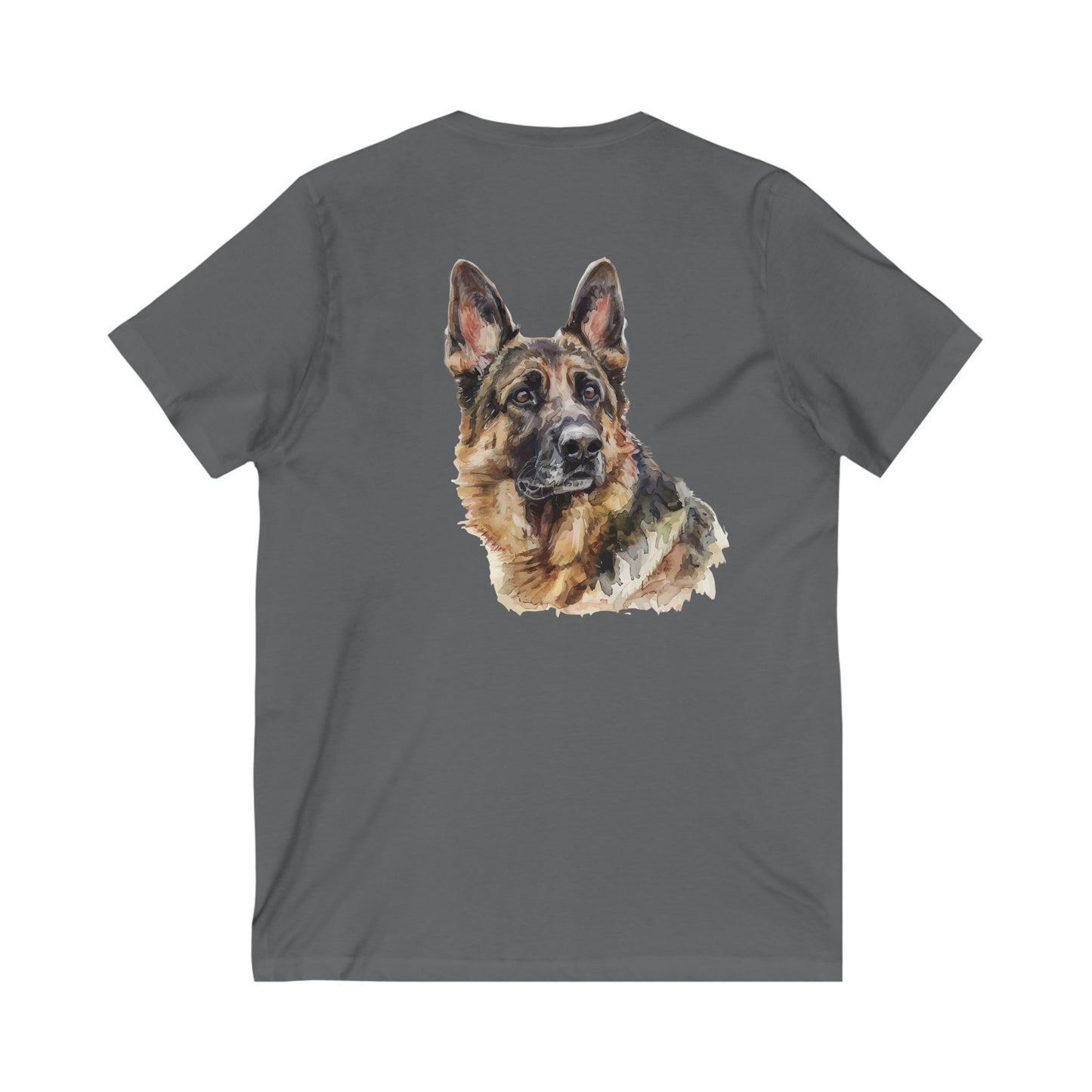 German Shepherd Head Unisex Short Sleeve V-Neck Tee