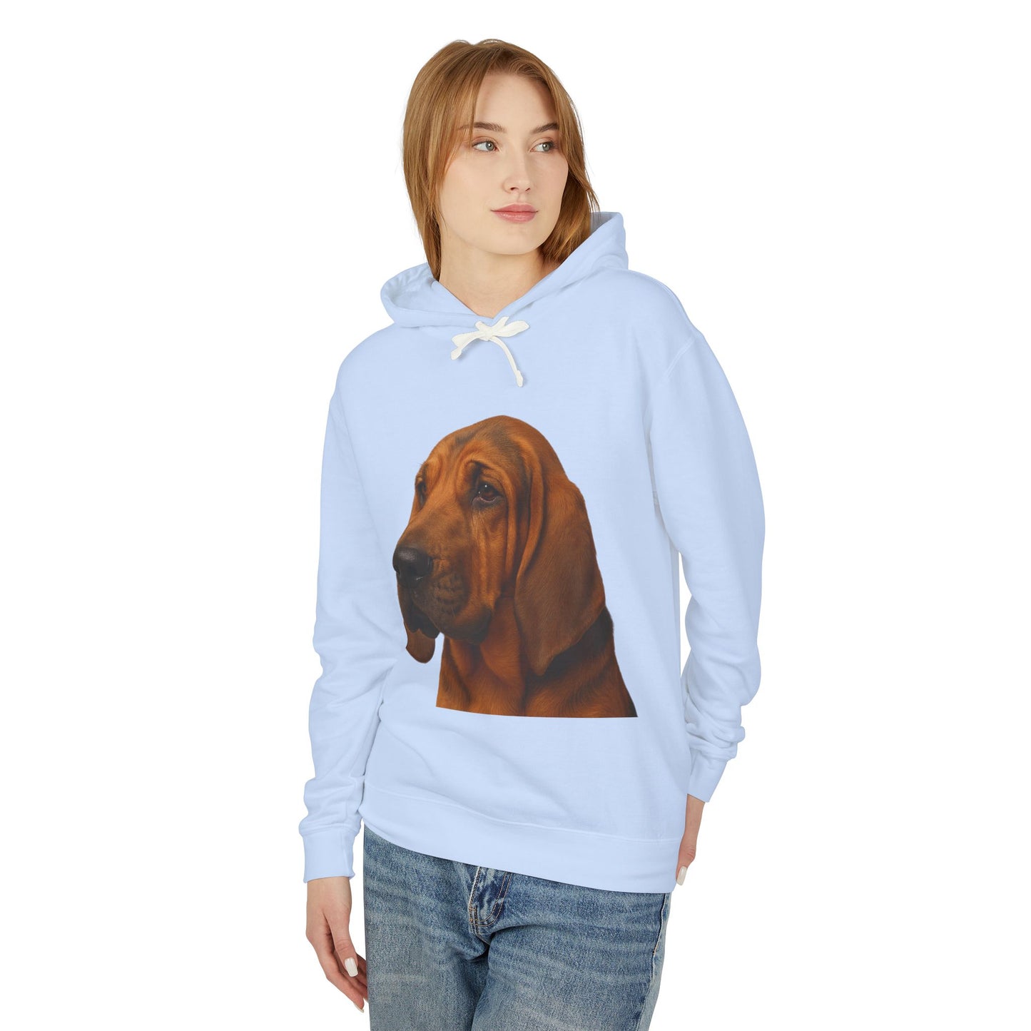Bloodhound Head Unisex Lightweight Hoodie