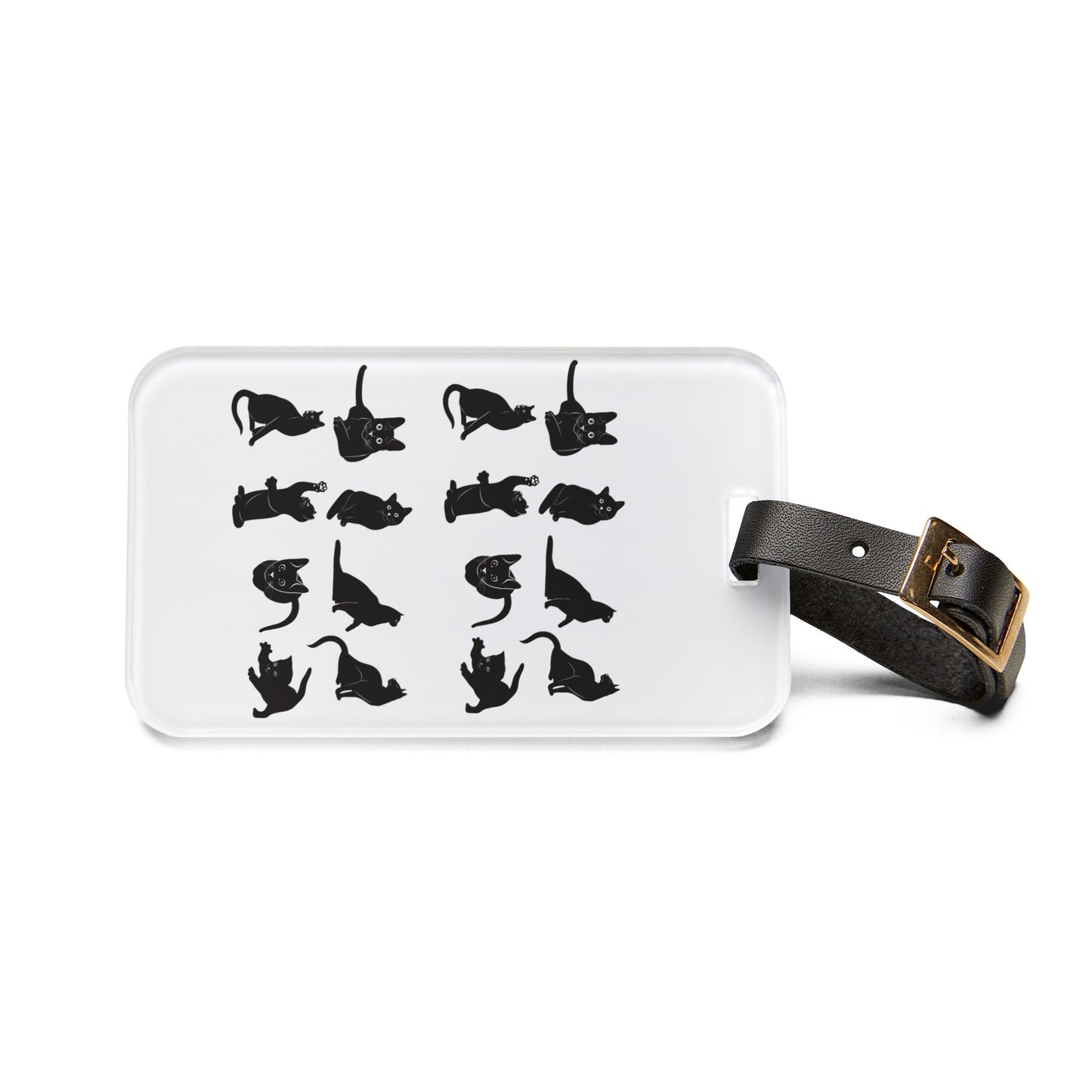 Cats Leather Strap Luggage Tag