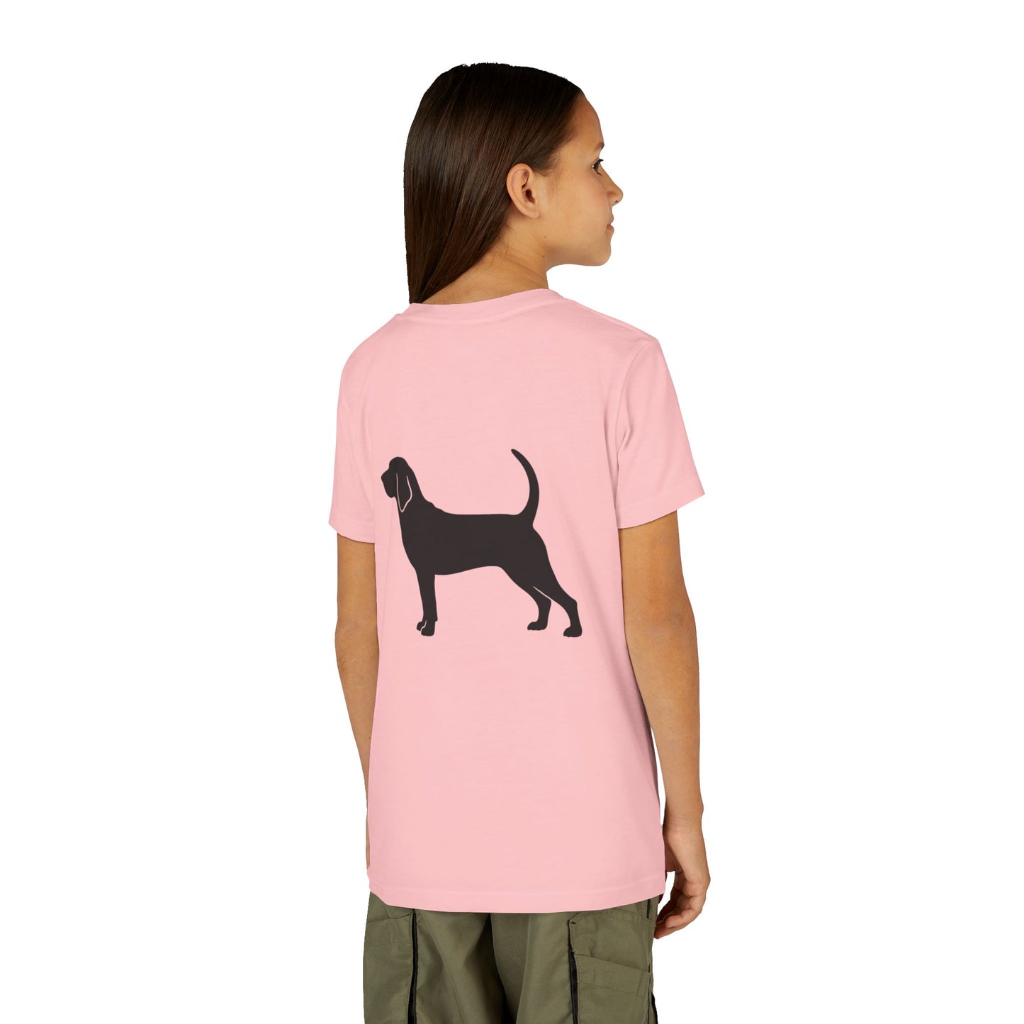 Bloodhound Silhouette Youth Unisex Short Sleeve Crewneck Tee