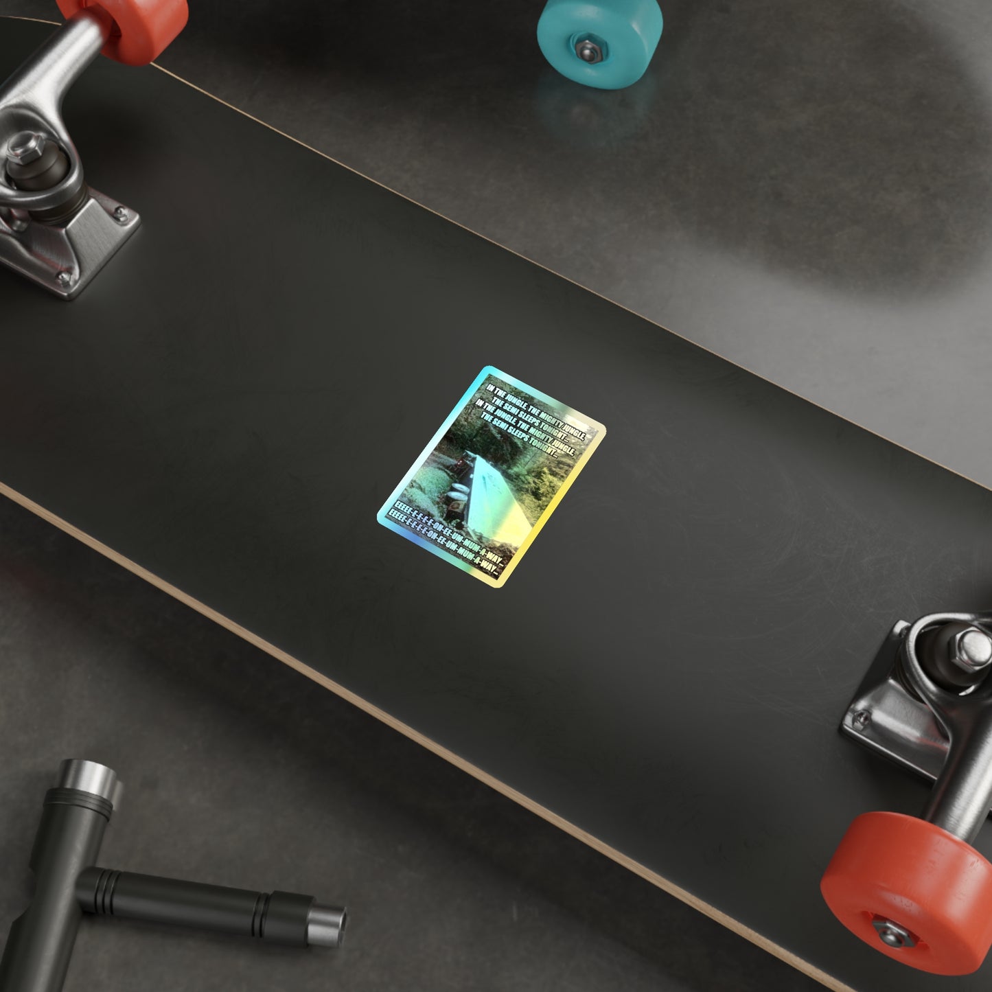 Semi Sleeps Holographic Sticker