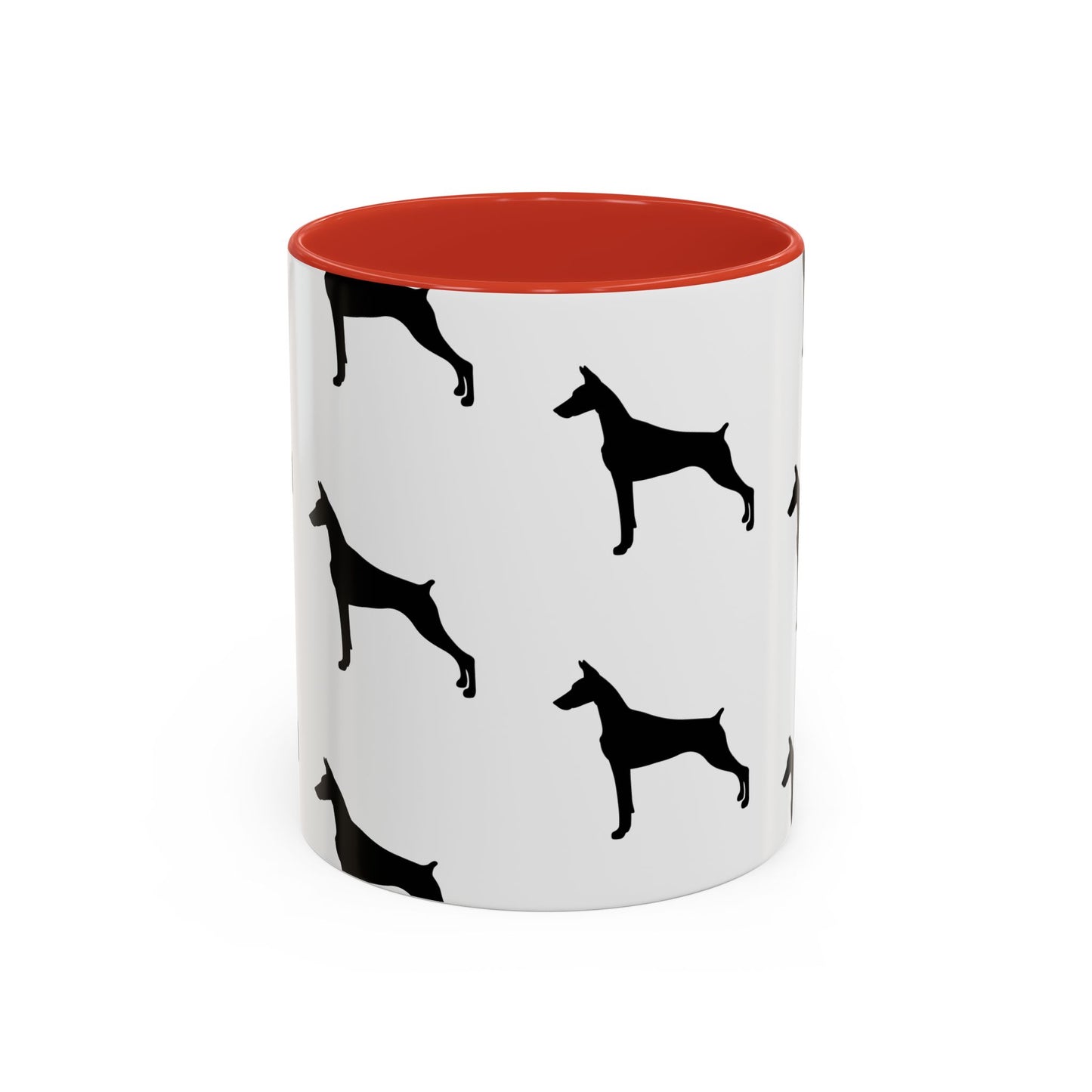 Doberman Silhouette 2-Tone Coffee Mug