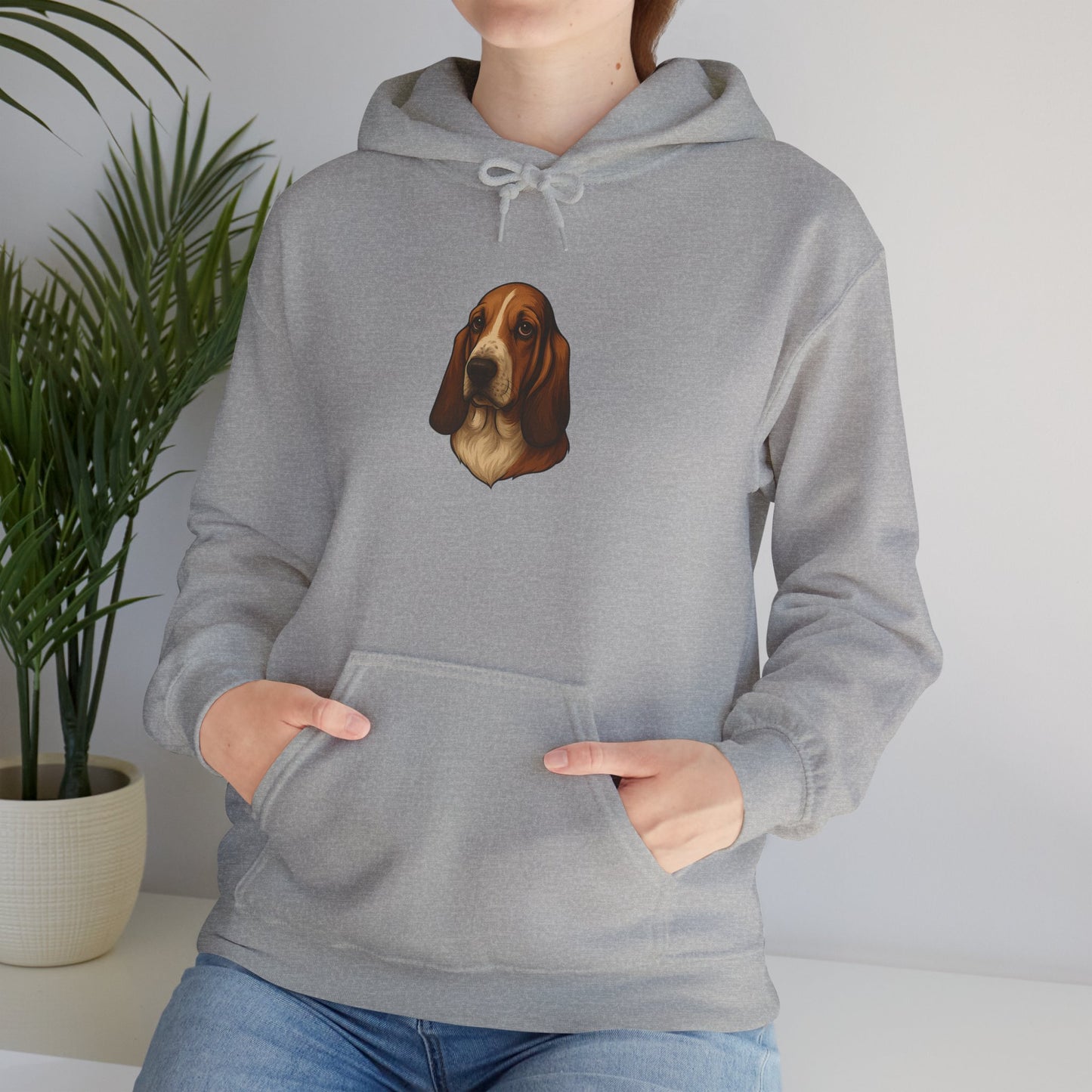 Basset Hound Head Unisex Hoodie