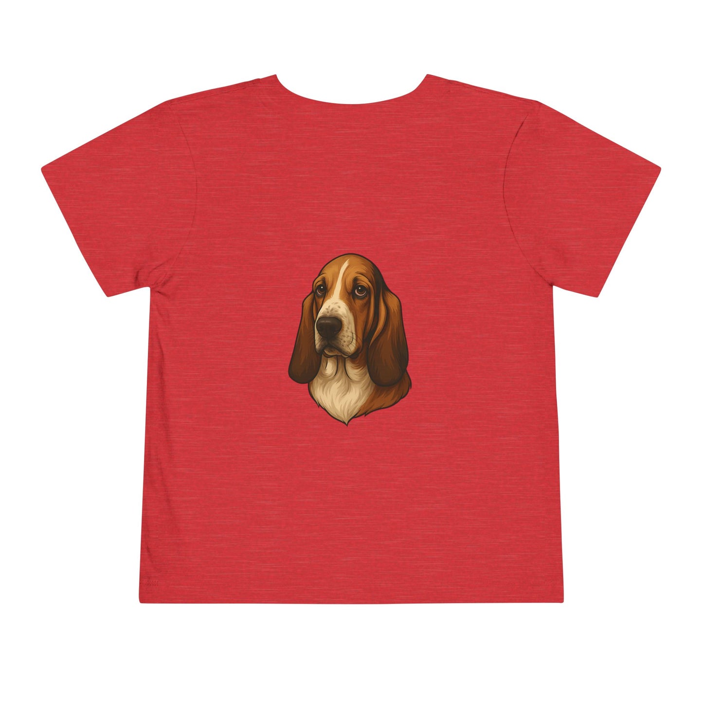 Basset Hound Head Toddler Unisex Short Sleeve Crewneck Tee