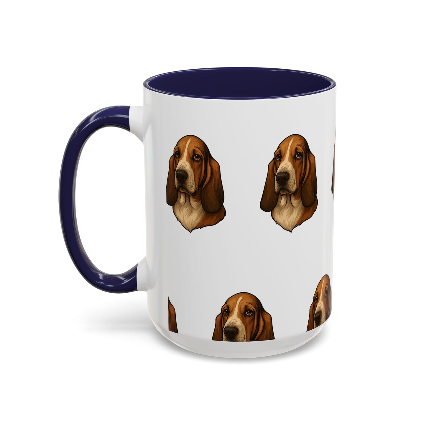 Basset Hound Head 2-Tone Coffee Mug