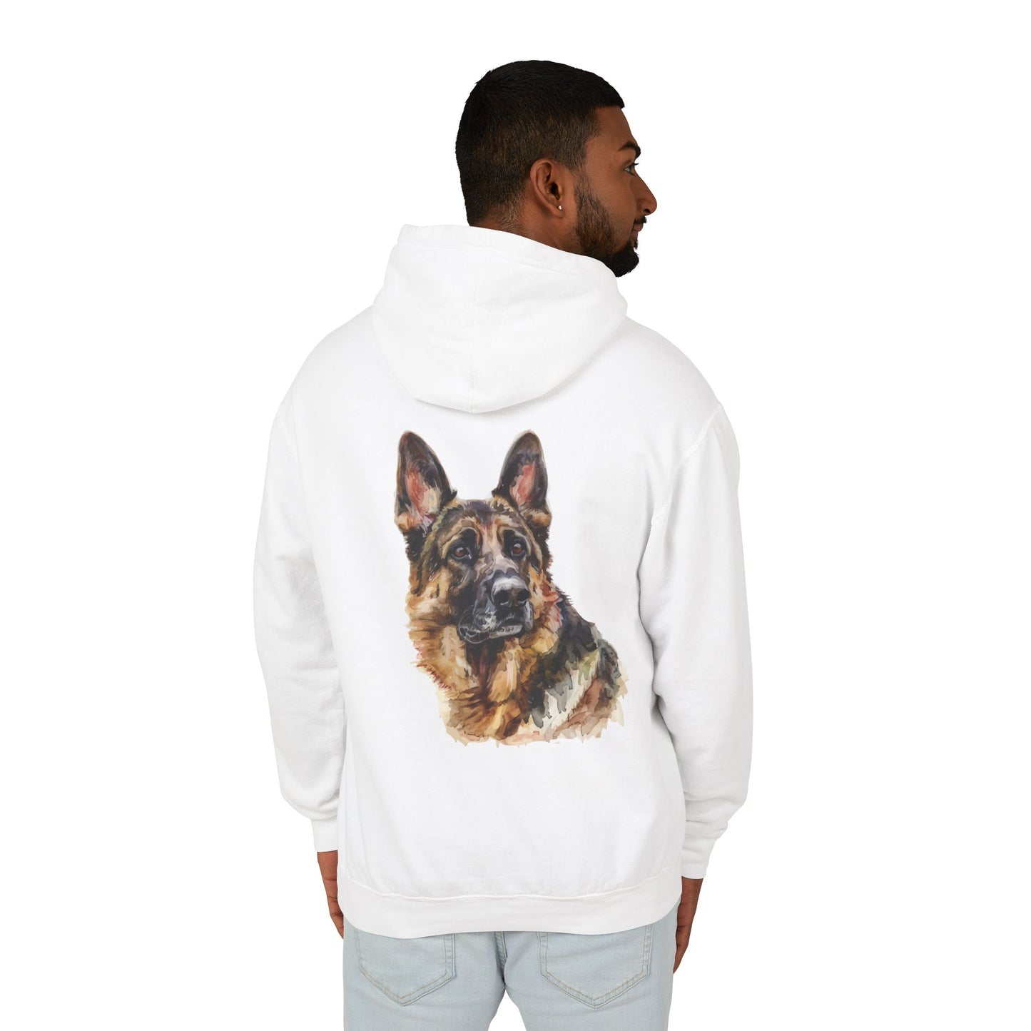 German Shepherd Head Unisex Lightweight Hoodie