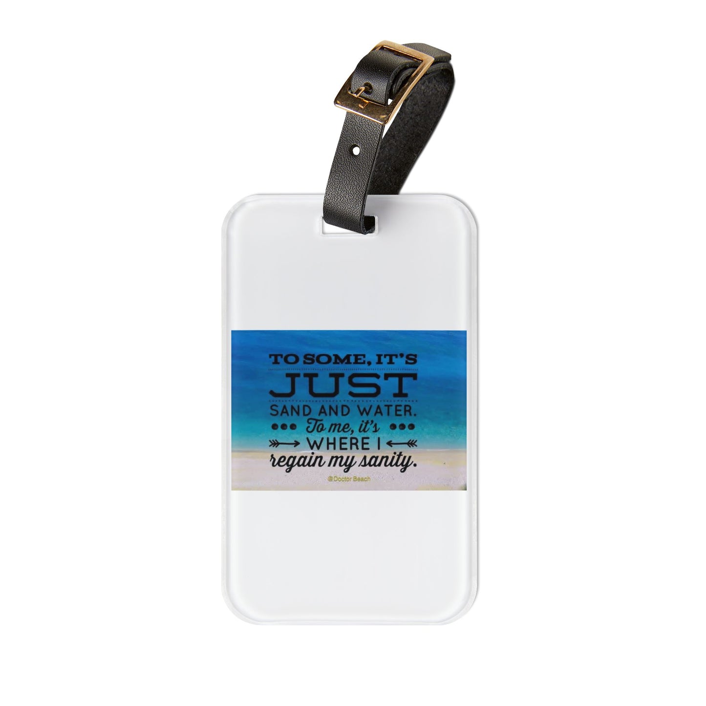 Dr. Beach Leather Strap Luggage Tag