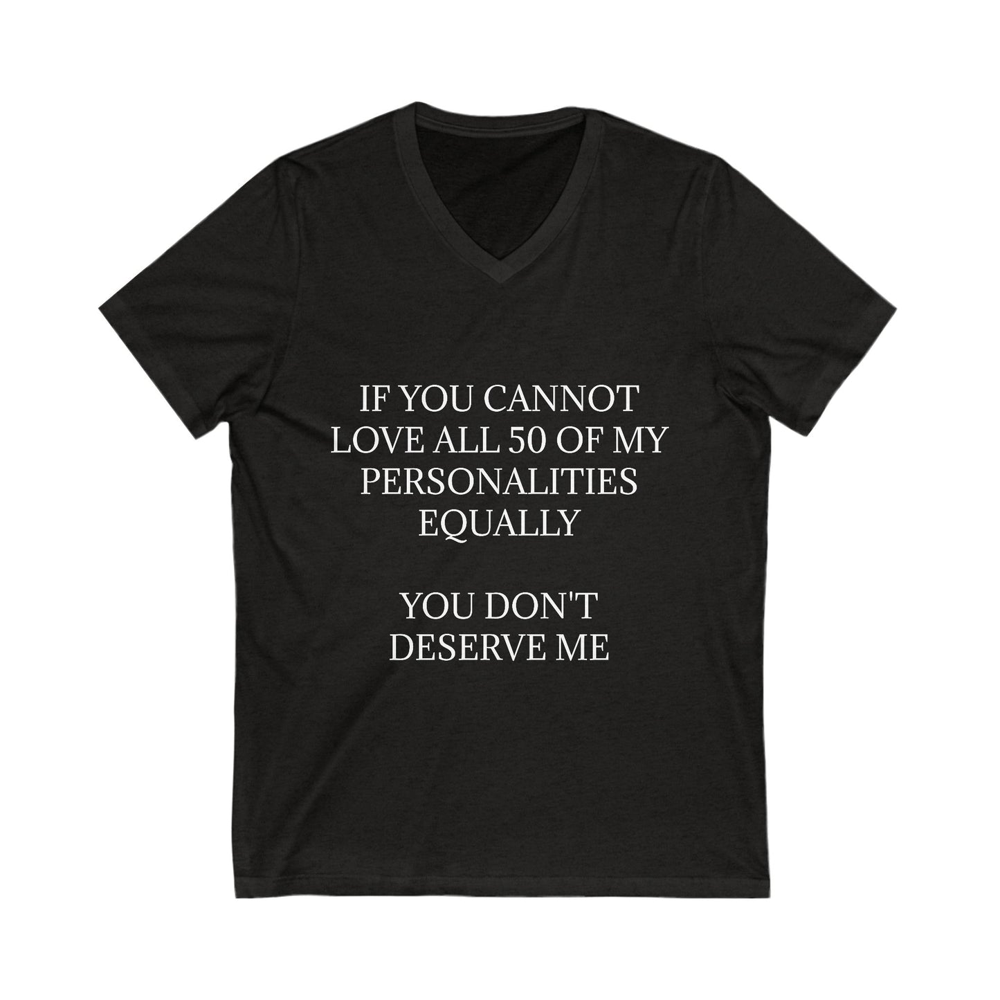 50 Personalities Unisex Short Sleeve V-Neck Tee