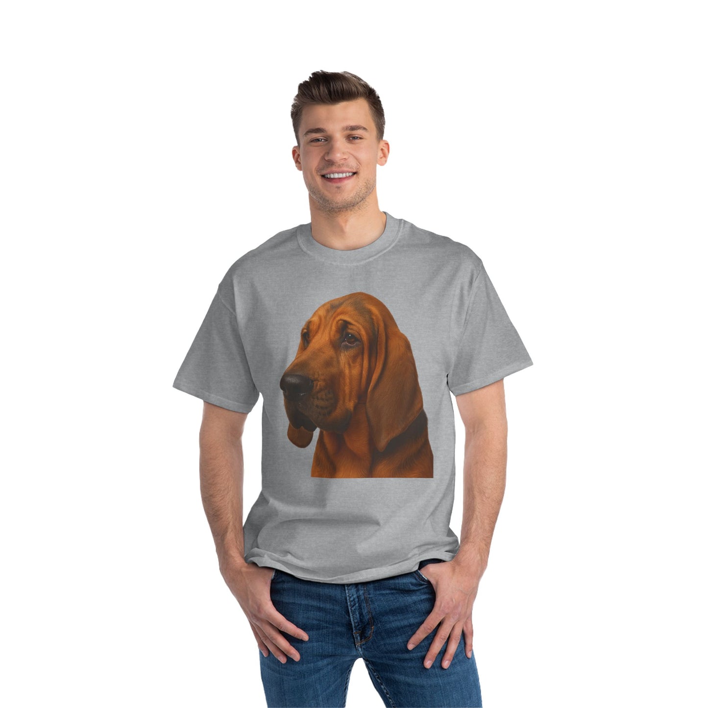 Bloodhound Head Men's Short-Sleeve Crewneck Tee