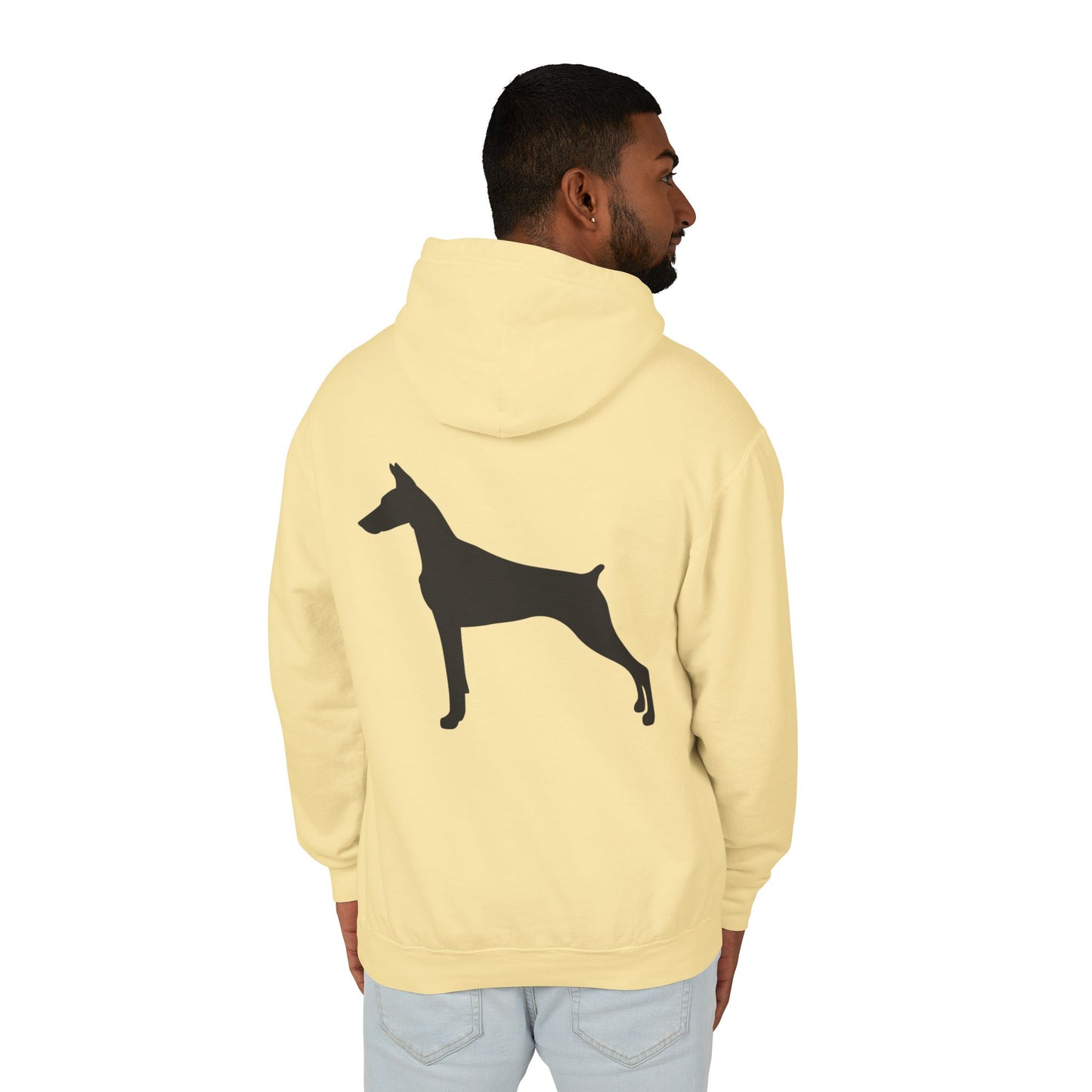 Doberman Silhouette Unisex Lightweight Hoodie