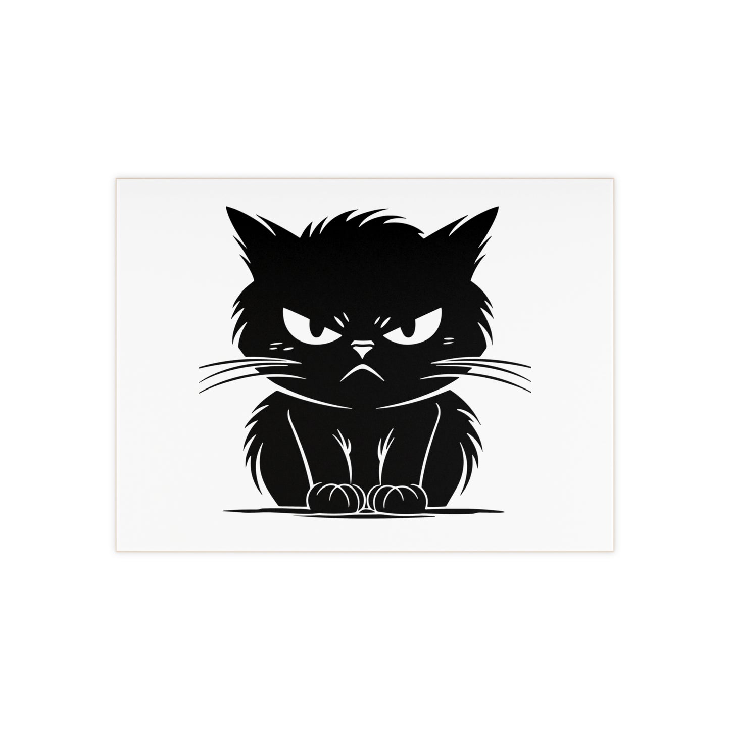 Angry Cat Ceramic Photo Tile