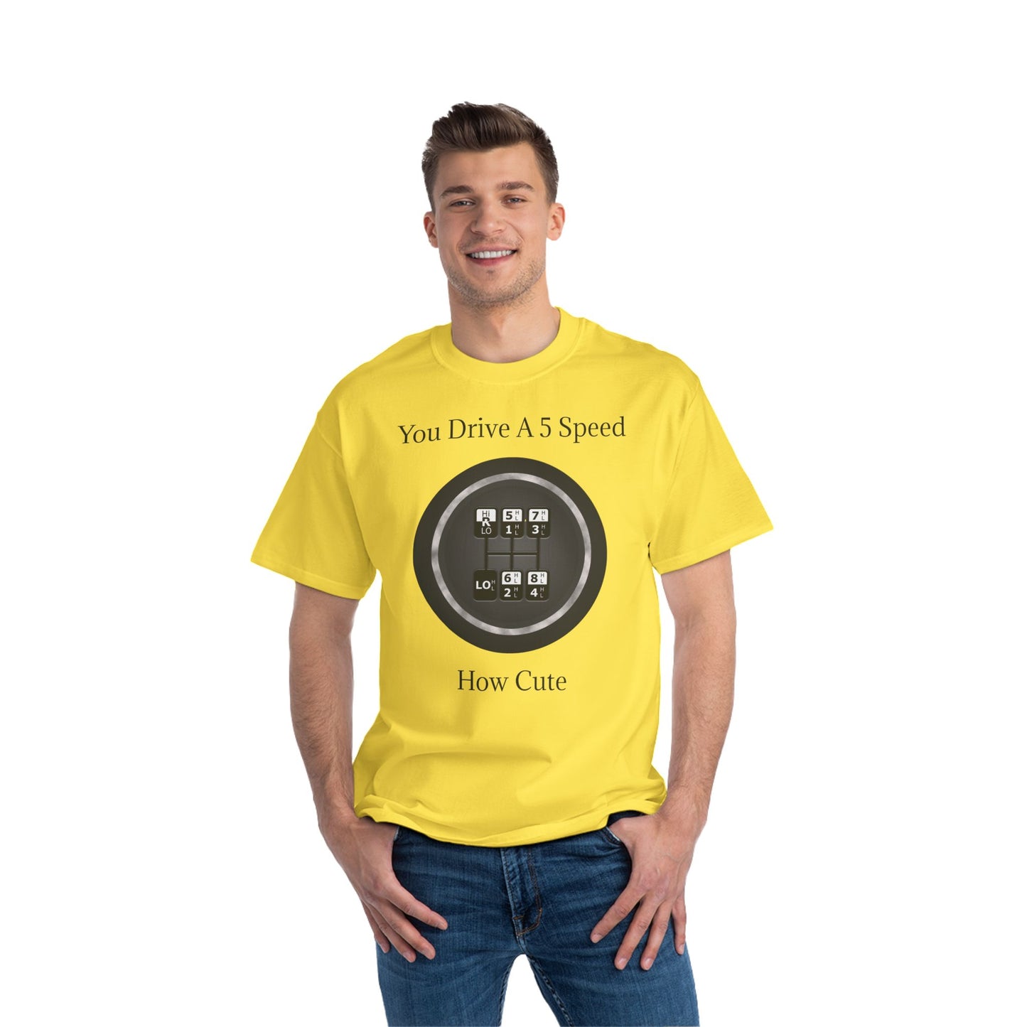 5 Speed How Cute Men's Short-Sleeve Crewneck Tee