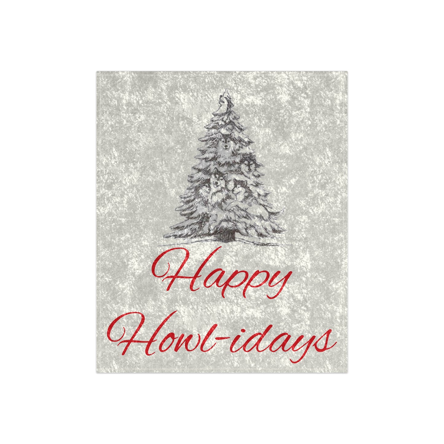 Happy Howl-idays Crushed Velvet Blanket