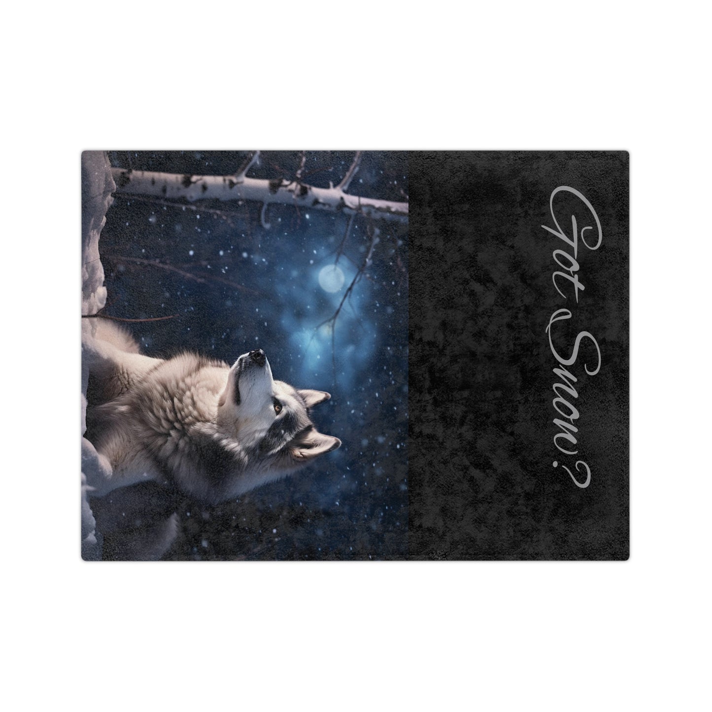 Got Snow? Velveteen Microfiber Blanket