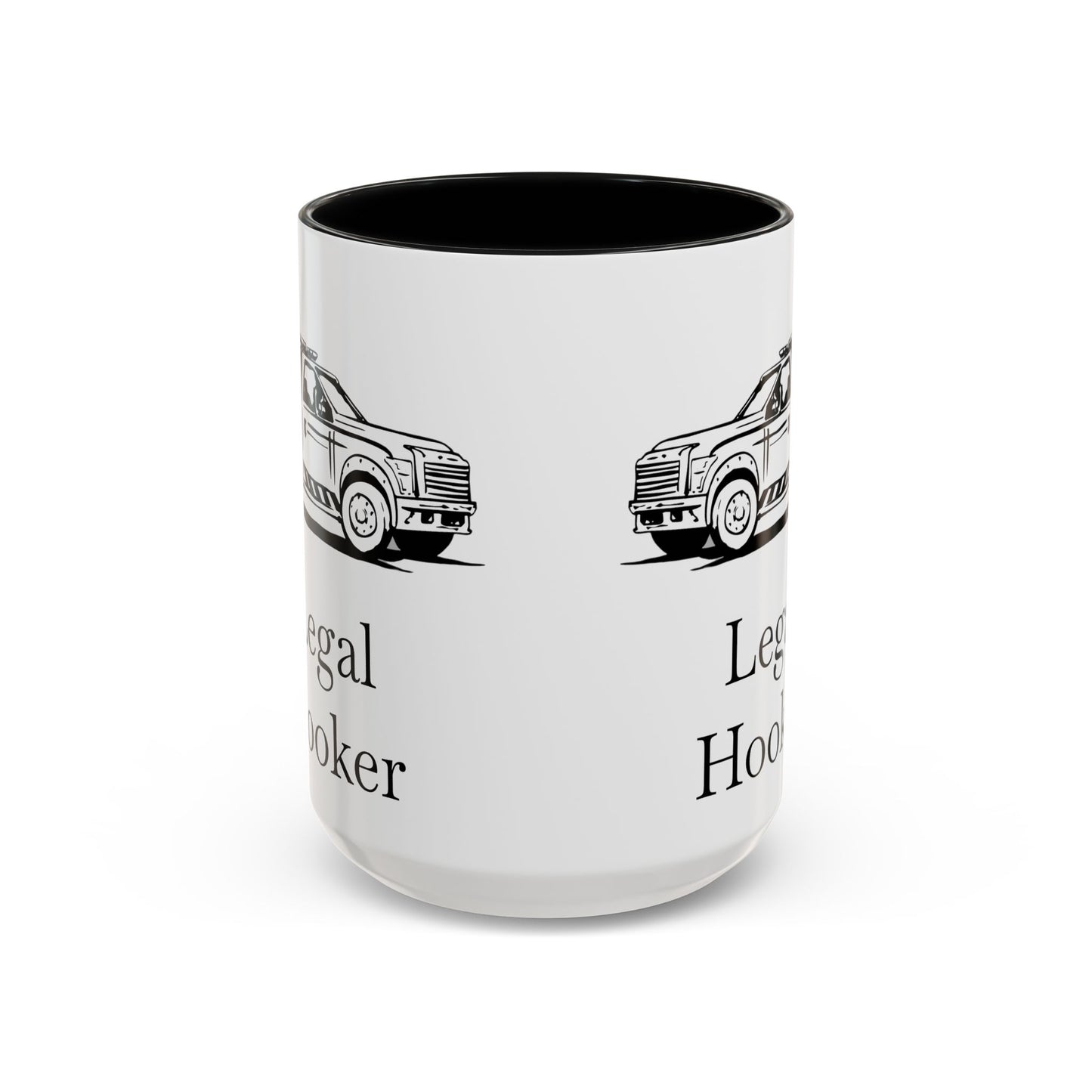 Legal H**ker Wheel Lift Tow Truck 2-Tone Coffee Mug