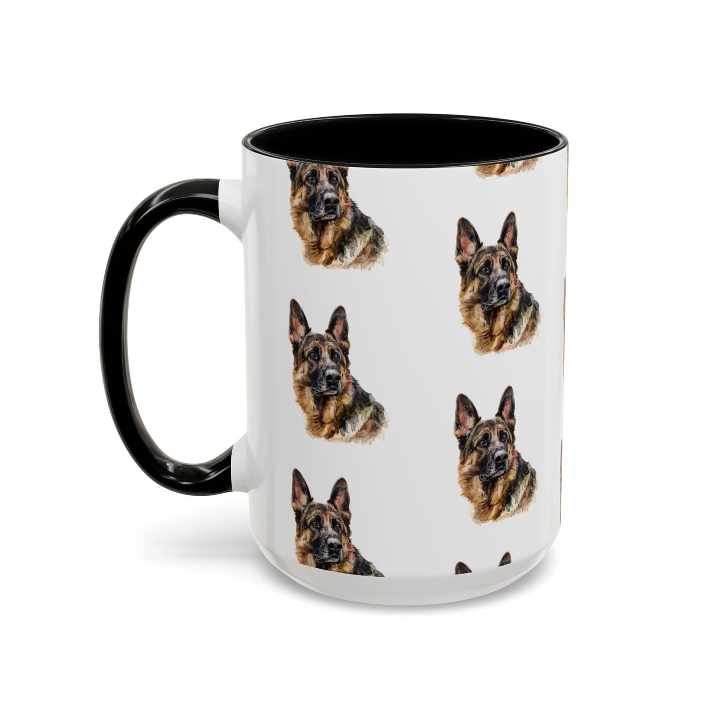 German Shepherd Head 2-Tone Coffee Mug