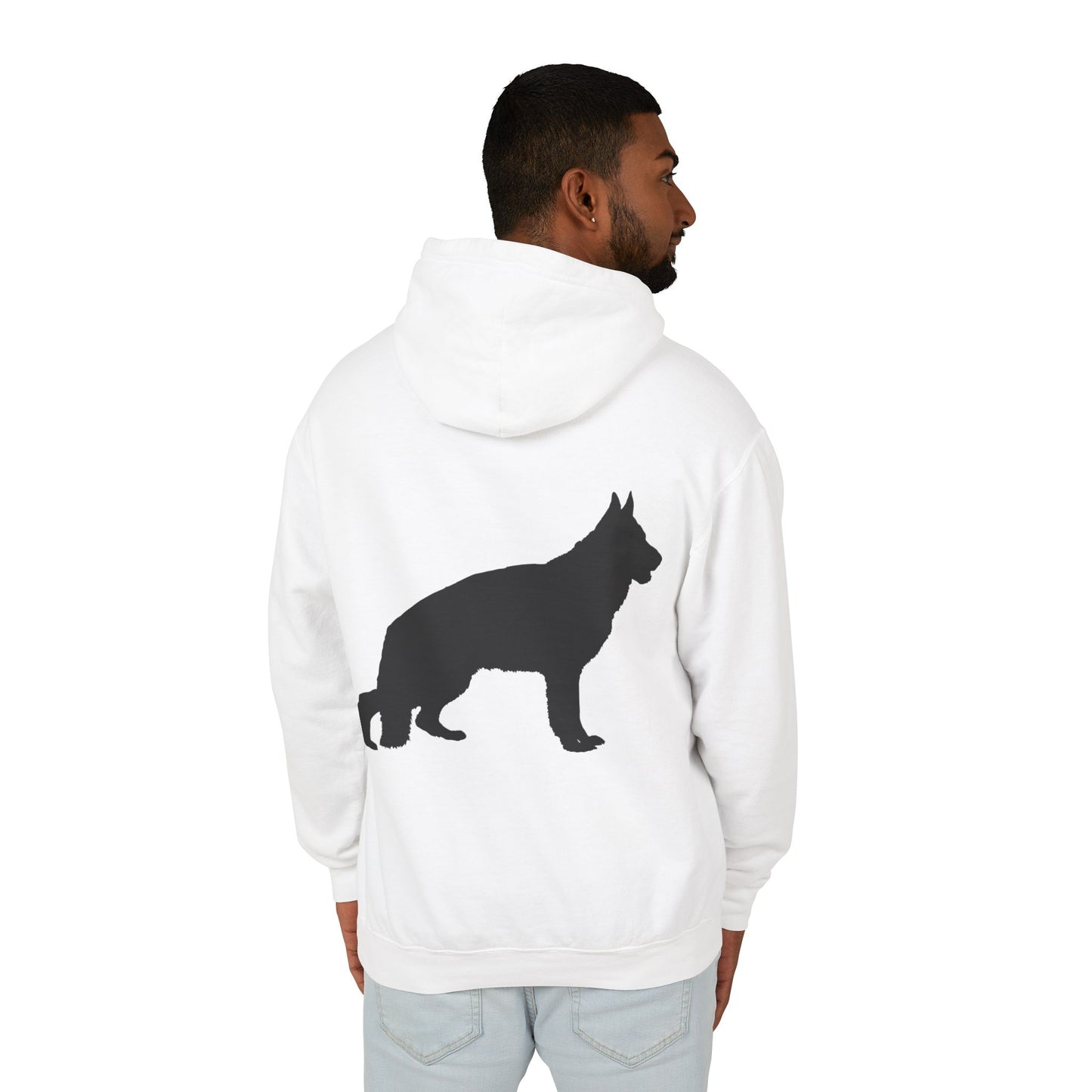 German Shepherd Silhouette Unisex Lightweight Hoodie